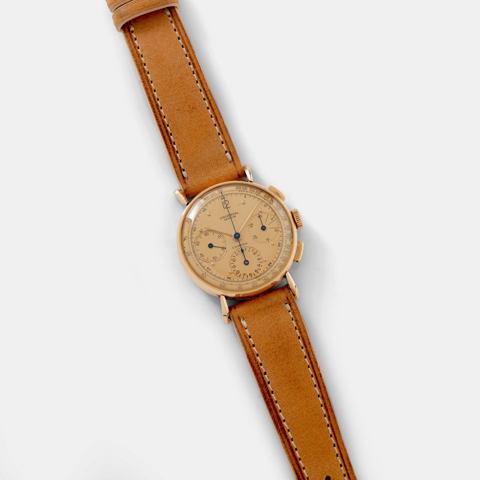 Universal Geneve Chronograph Tri Compax 18kt Rose Gold