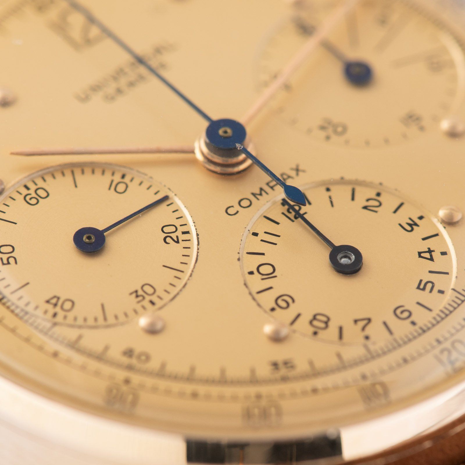 Universal Geneve Chronograph Tri Compax 18kt Rose Gold