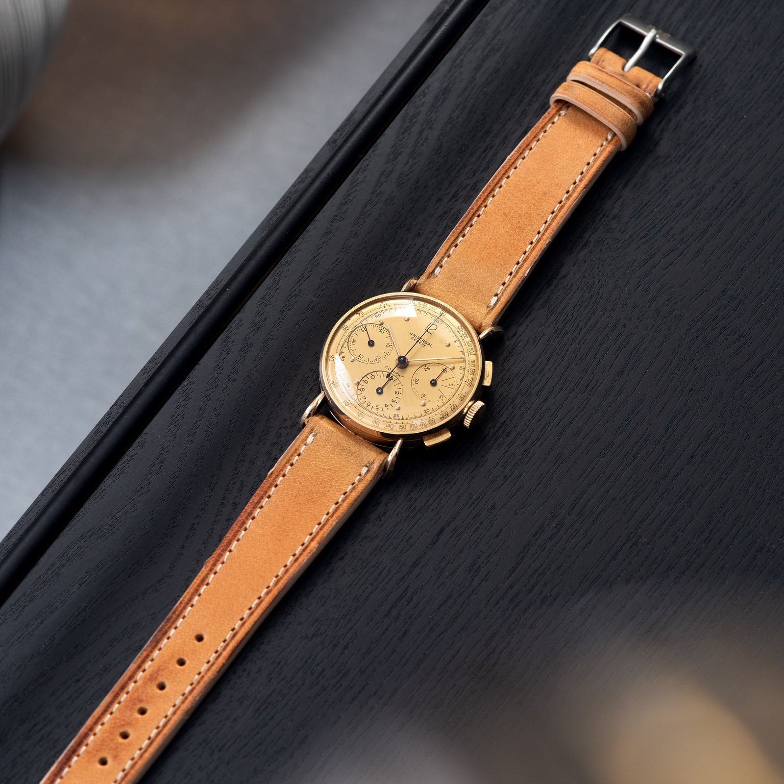 Universal Geneve Chronograph Tri Compax 18kt Rose Gold