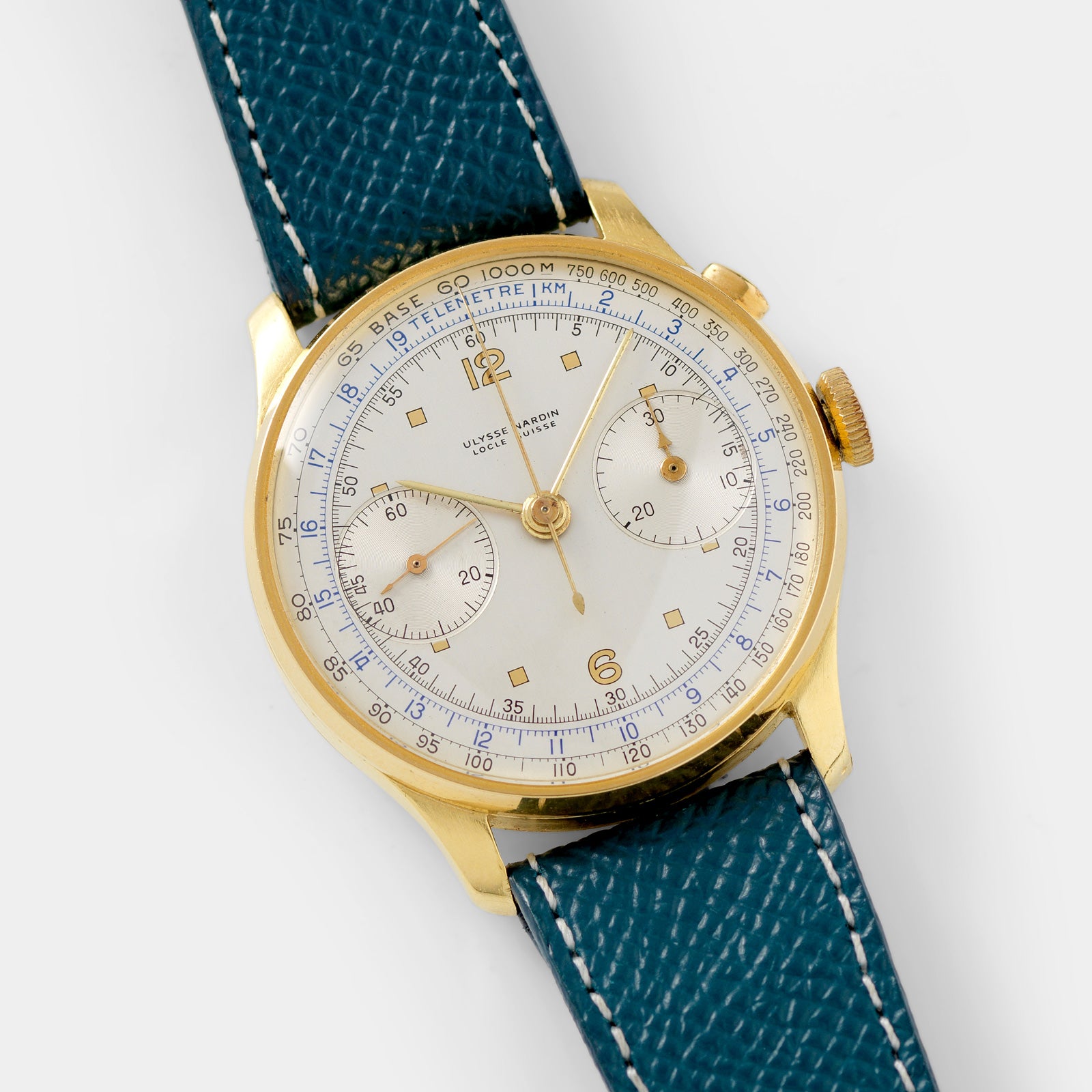 Ulysse Nardin Yellow Gold Mono Pusher Chronograph in 18 yellow gold