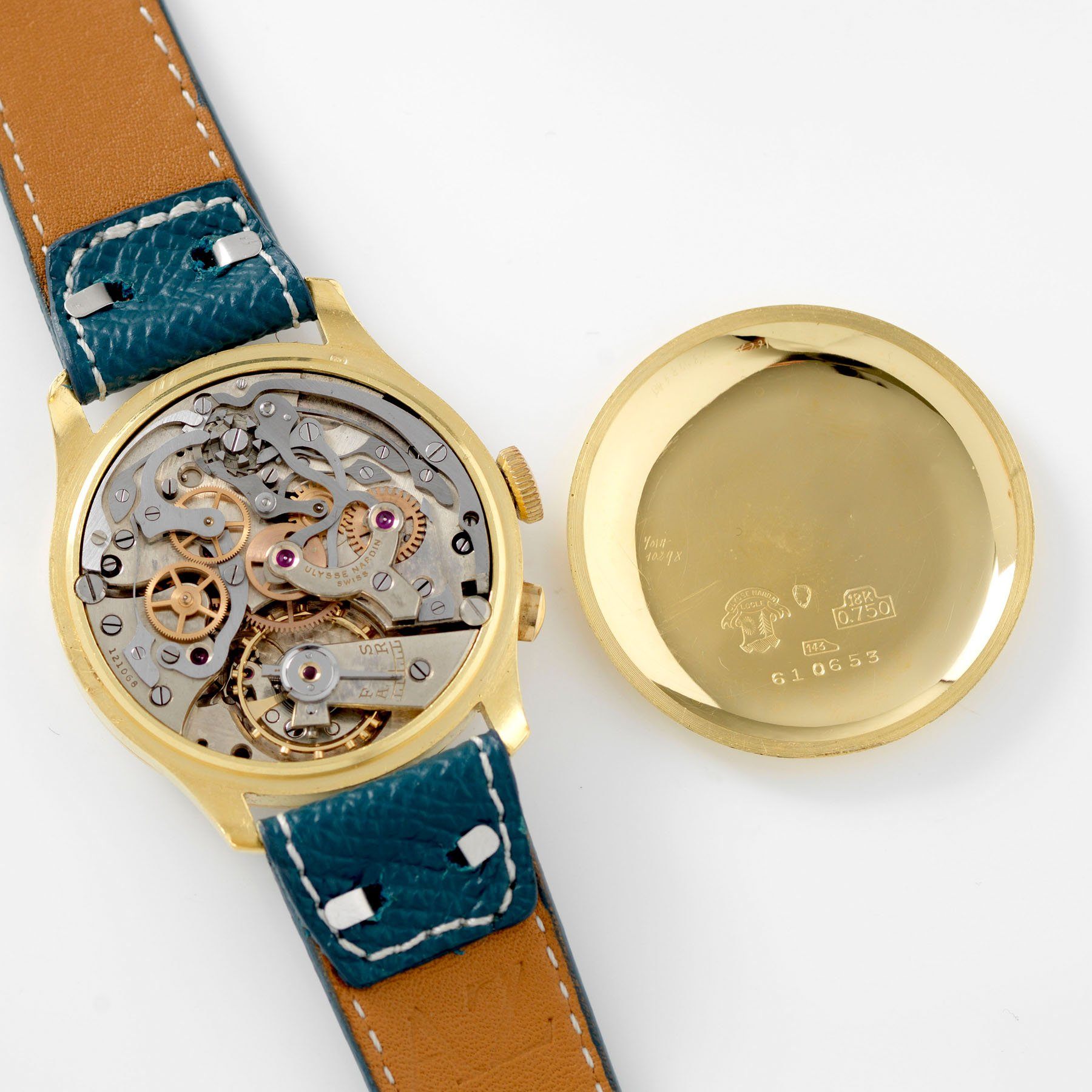 Ulysse Nardin Yellow Gold Mono Pusher Chronograph in 18 yellow gold