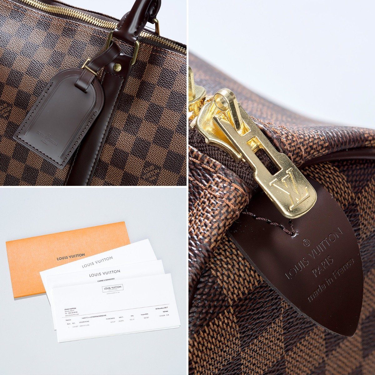 Louis Vuitton Damier Ebene Canvas Keepall 50