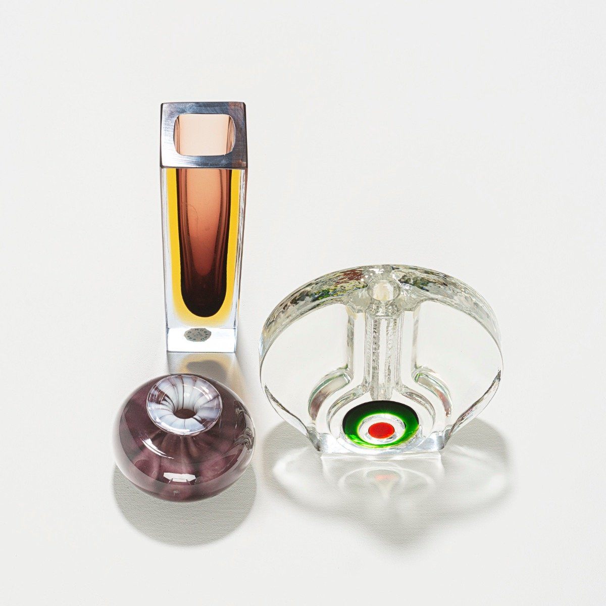 Vintage 1960s Solifleur Vase Set of Three Murano Walther Glas