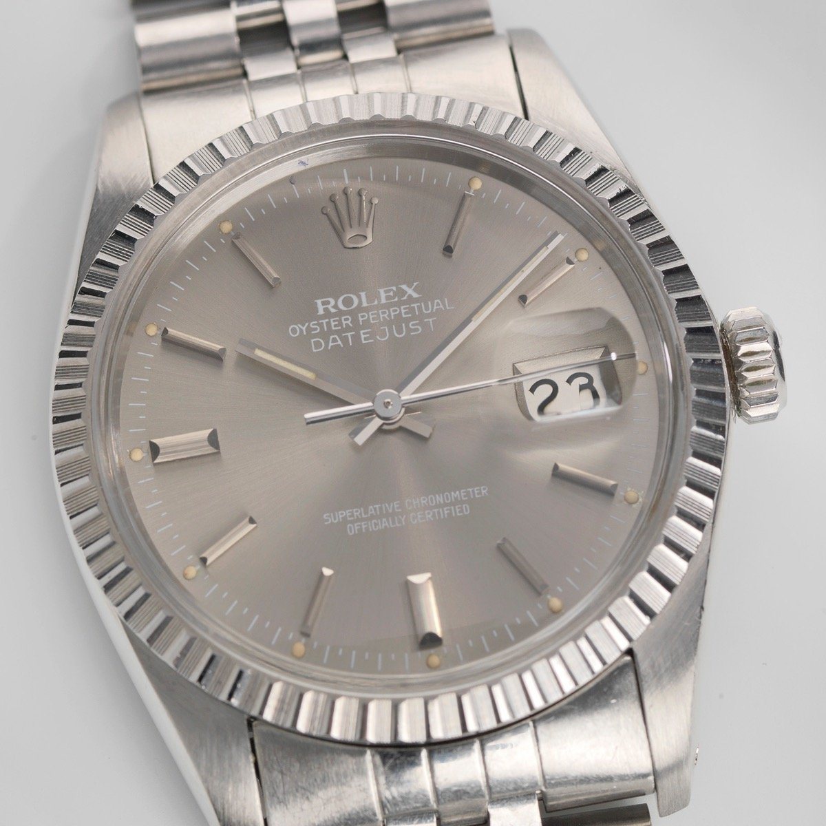 Rolex Datejust Quick Set Grey Dial 16030