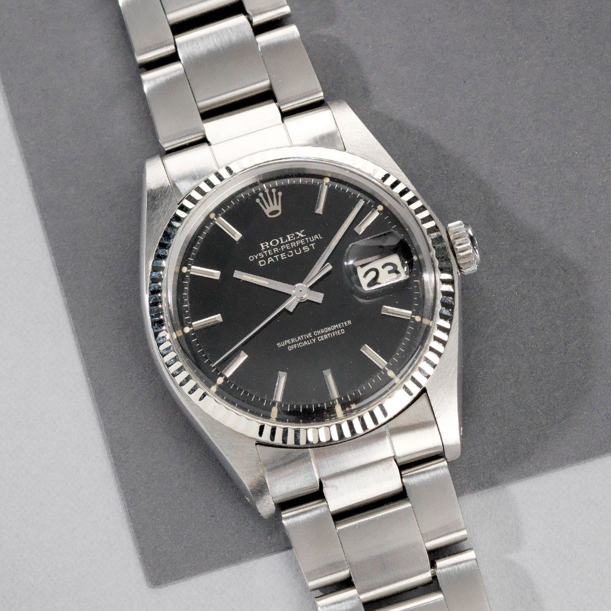 Rolex Datejust Gloss Gilt Vertical Brush Tropical Dial