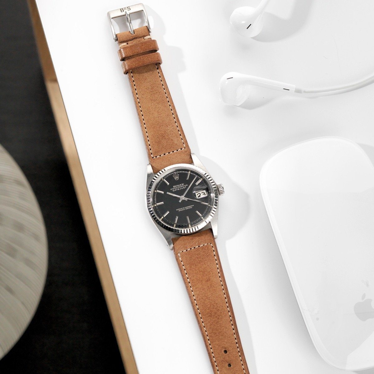 Rolex Datejust Gloss Gilt Vertical Brush Tropical Dial