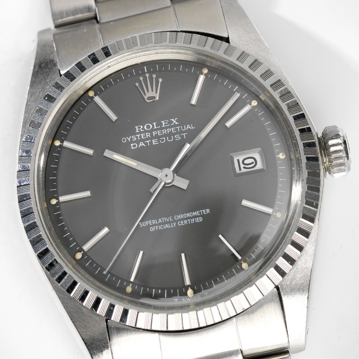 Rolex 1603 Datejust Grey Dial 1972 Tropic Crystal