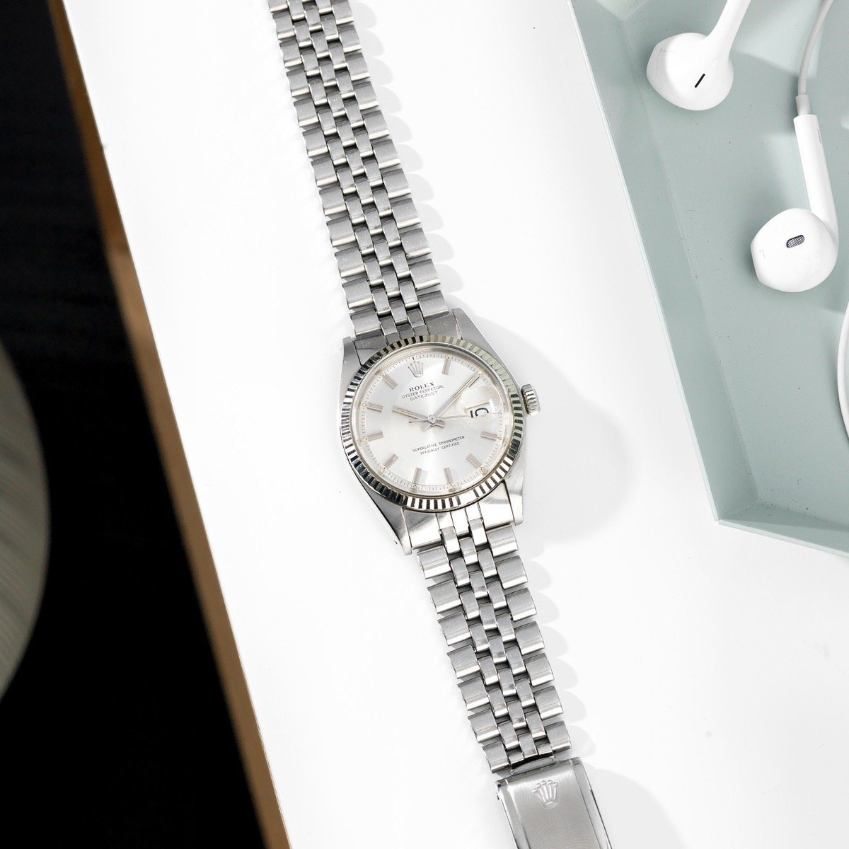 Rolex Datejust Wide Boy Dial Ref. 1601 with papers