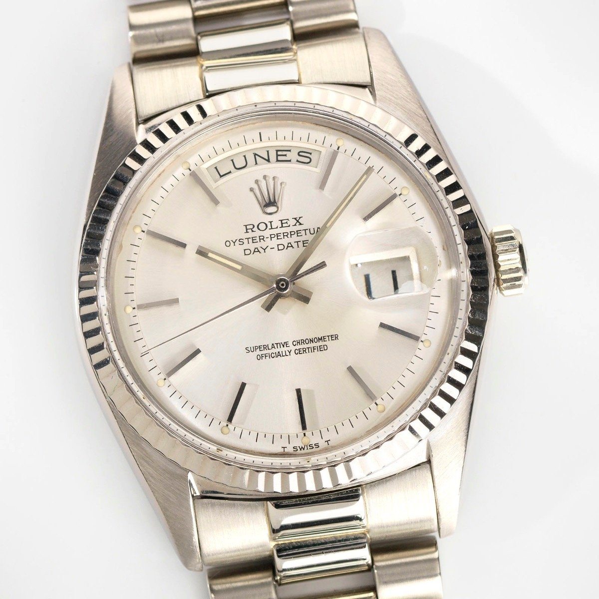 Rolex White Gold Day-Date Silver Dial 1803