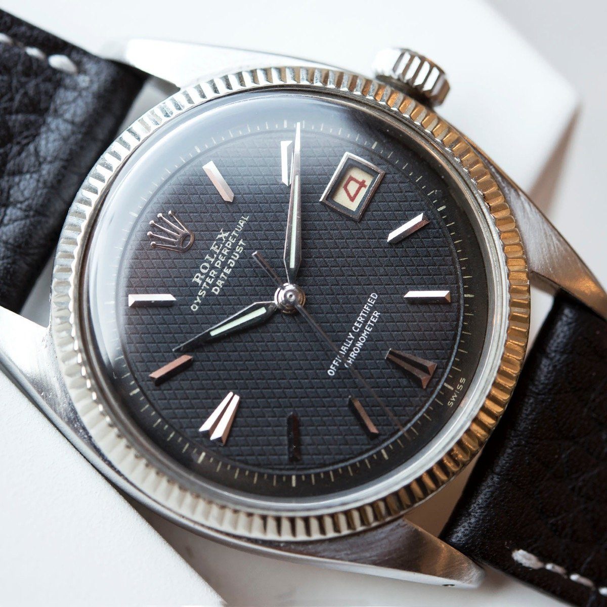 Rolex Datejust Black Honeycomb Dial 6305-1