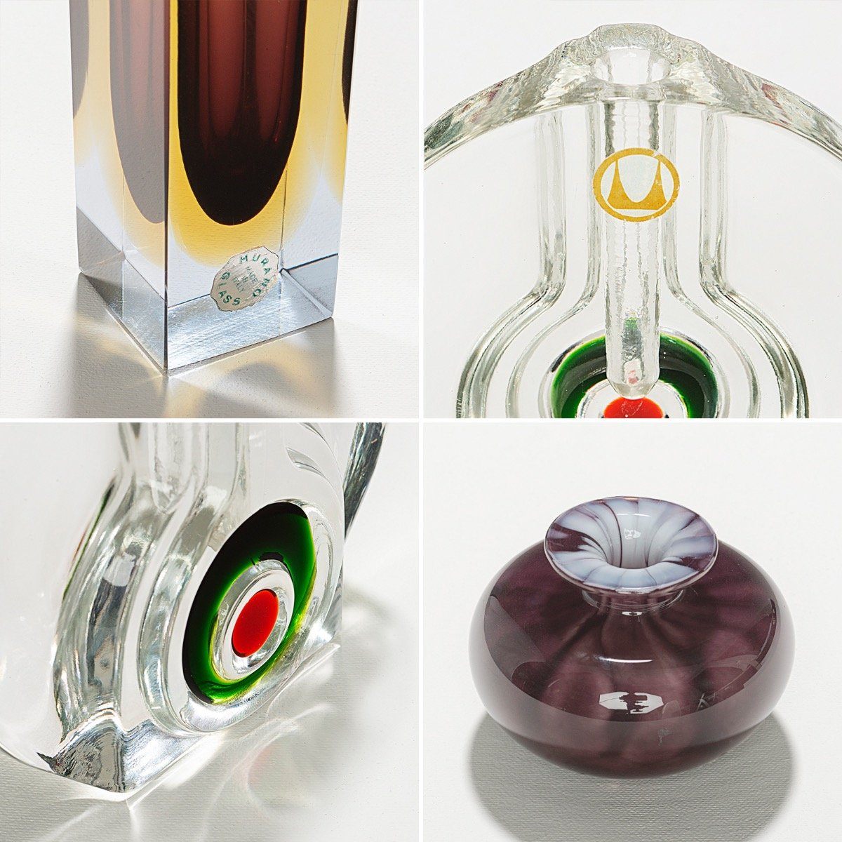 Vintage 1960s Solifleur Vase Set of Three Murano Walther Glas