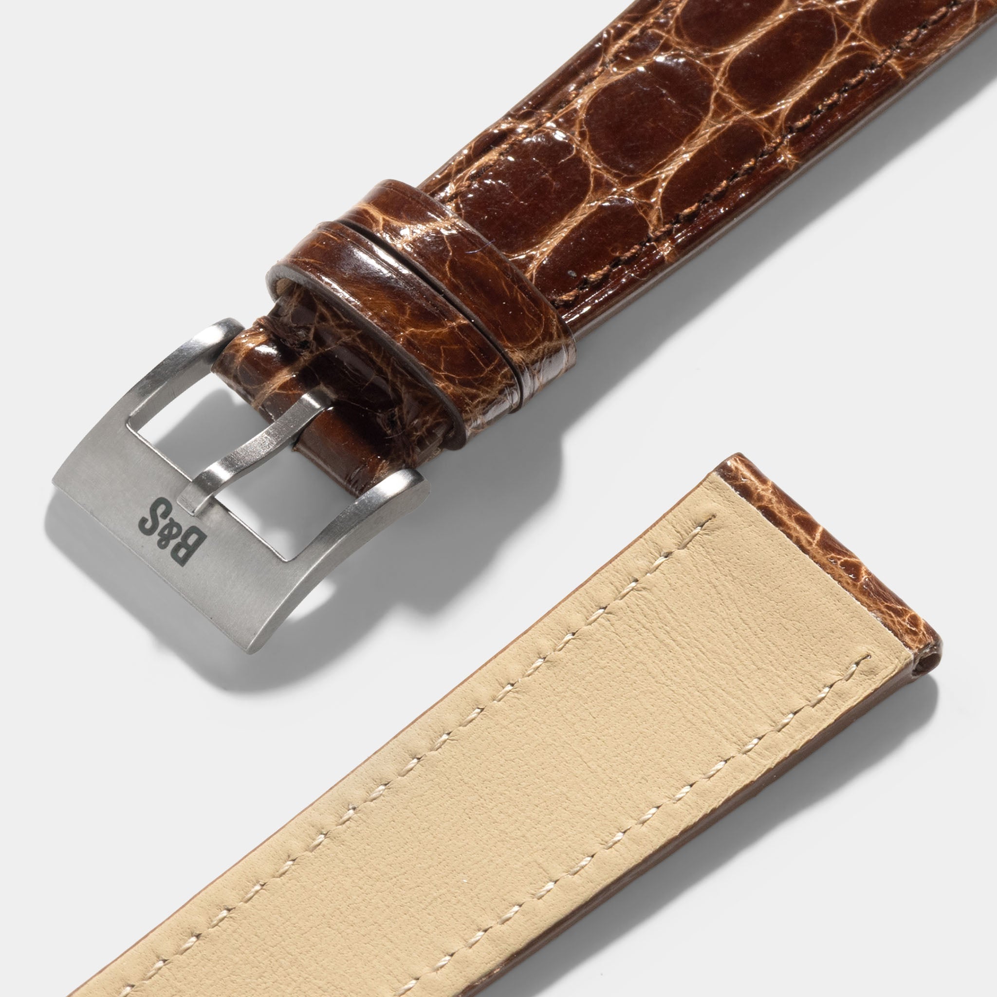 Strap for Patek Philippe 130/533 Chronograph - Walnut Brown Alligator Watch Strap