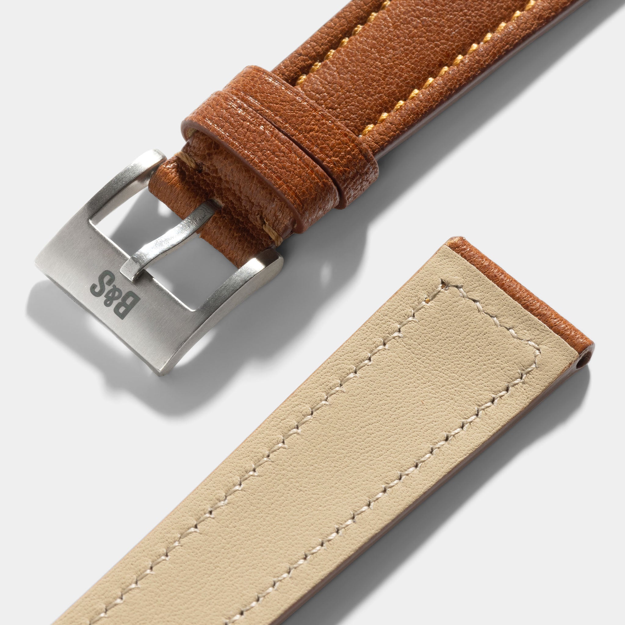 Strap for the Patek Philippe Calatrava – Amber Brown Sculptured Calfskin