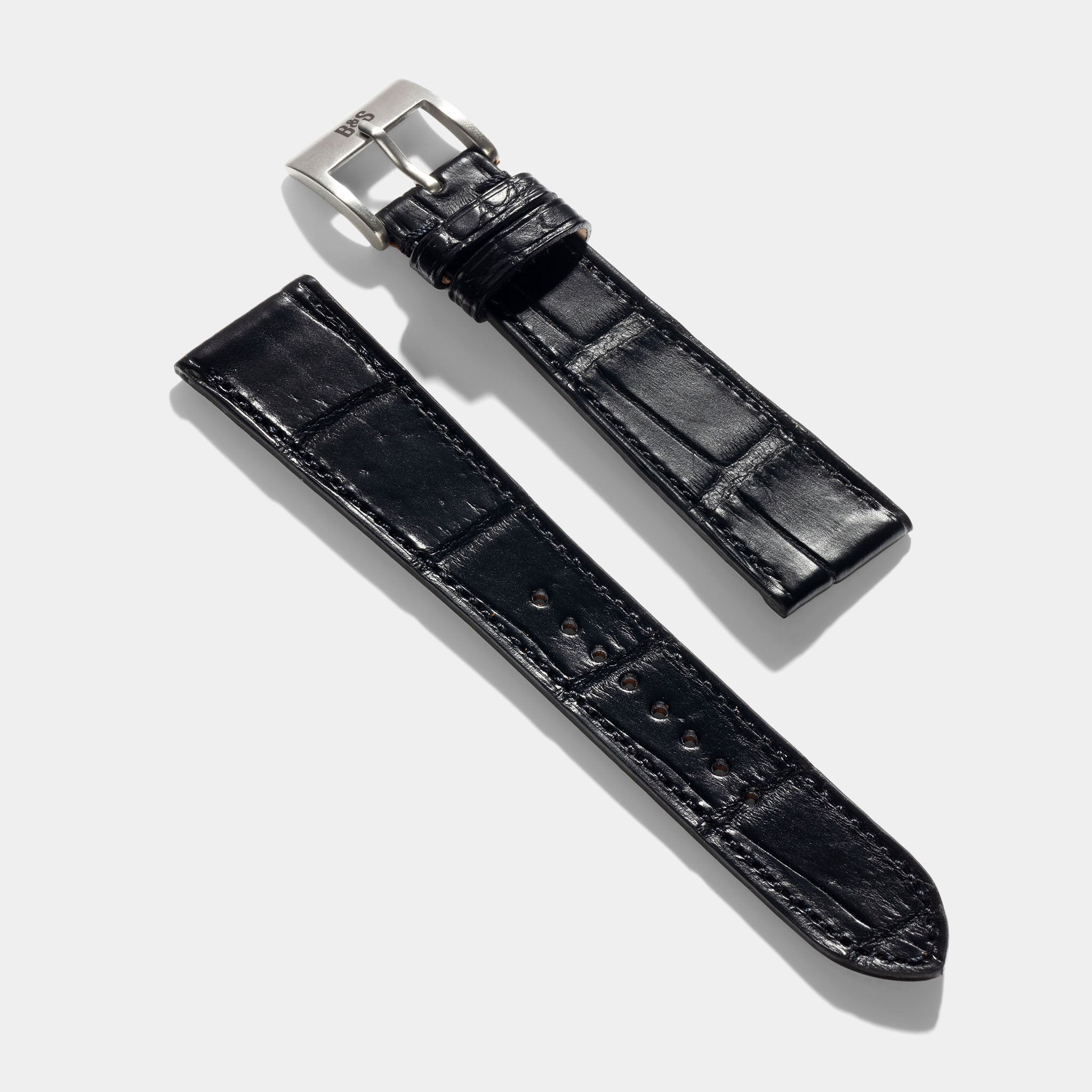 Strap for Patek Philippe 3940 Perpetual - Black Premium Full-Cut Alligator Watch Strap