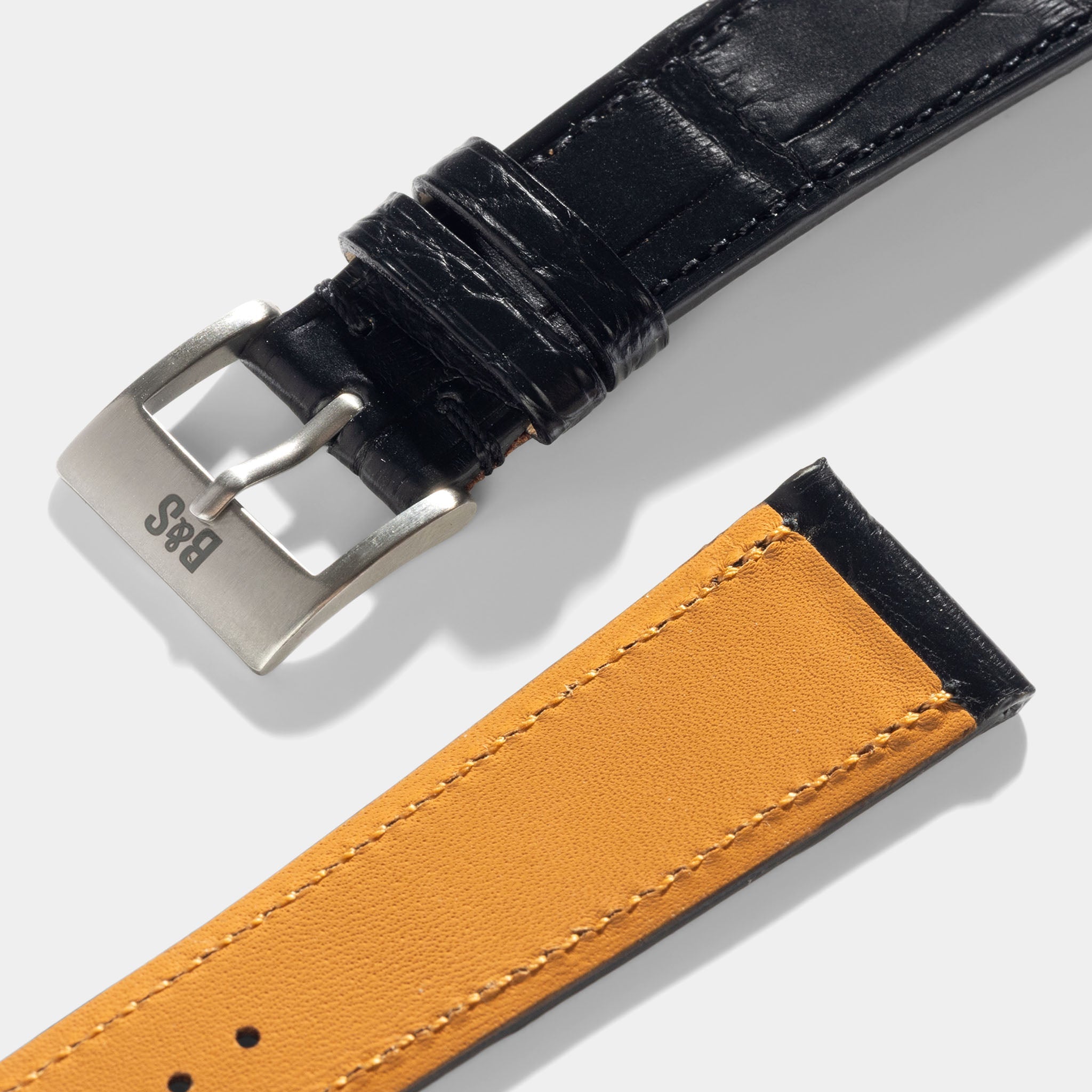 Strap for Patek Philippe 3940 Perpetual - Black Premium Full-Cut Alligator Watch Strap