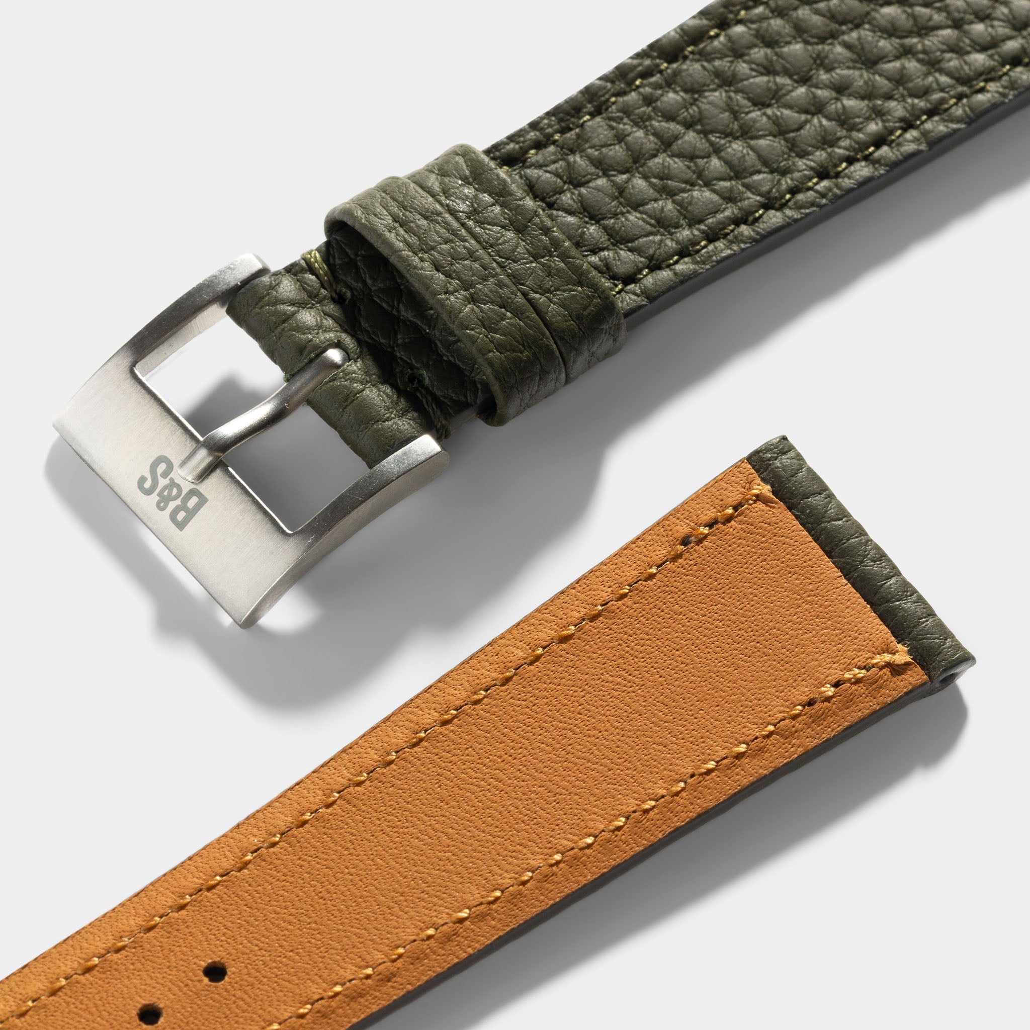 Strap for Patek Philippe 3940 Perpetual - Olive Grana Leather Strap