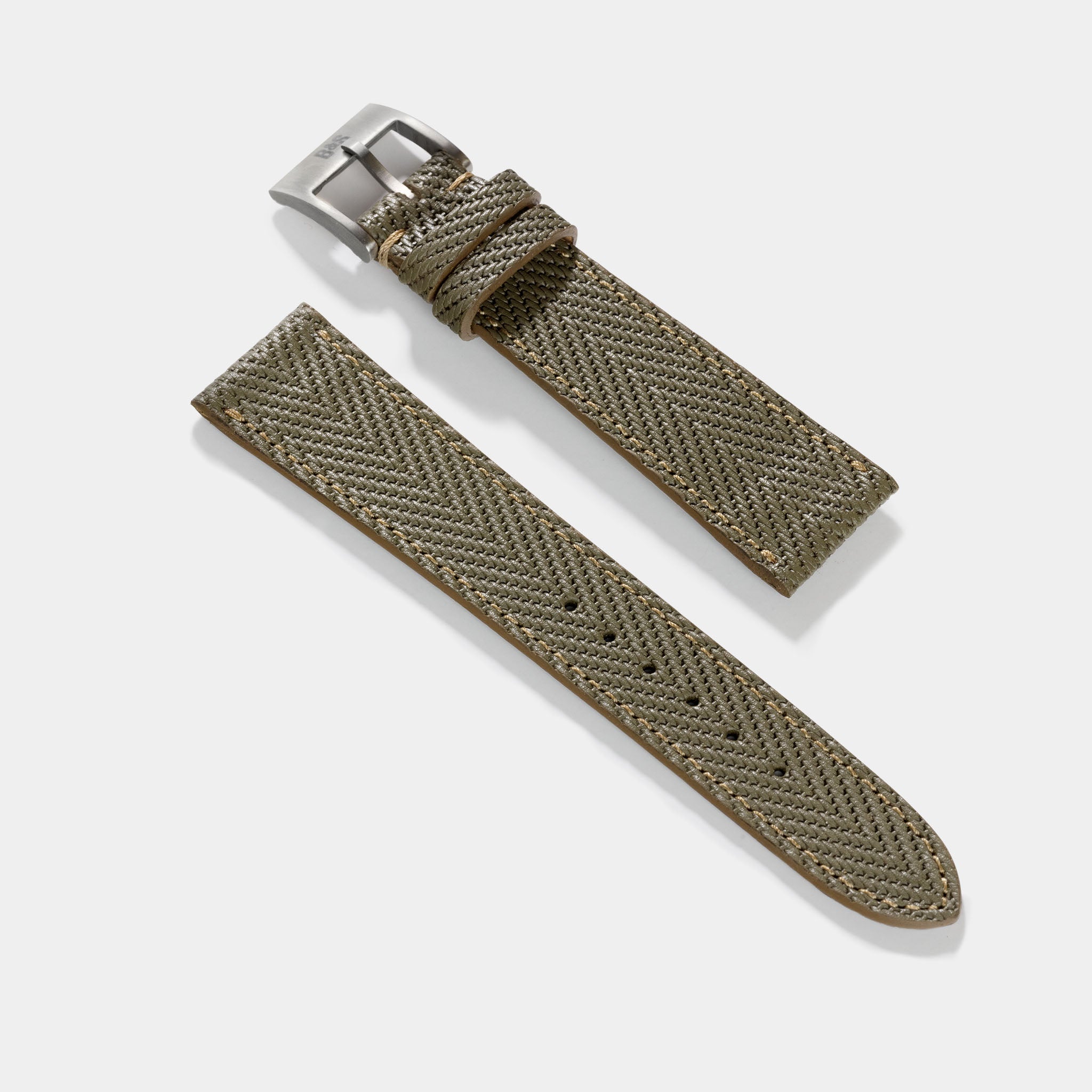 green_waved_Leather_Watch_Strap_Vintage_Watches
