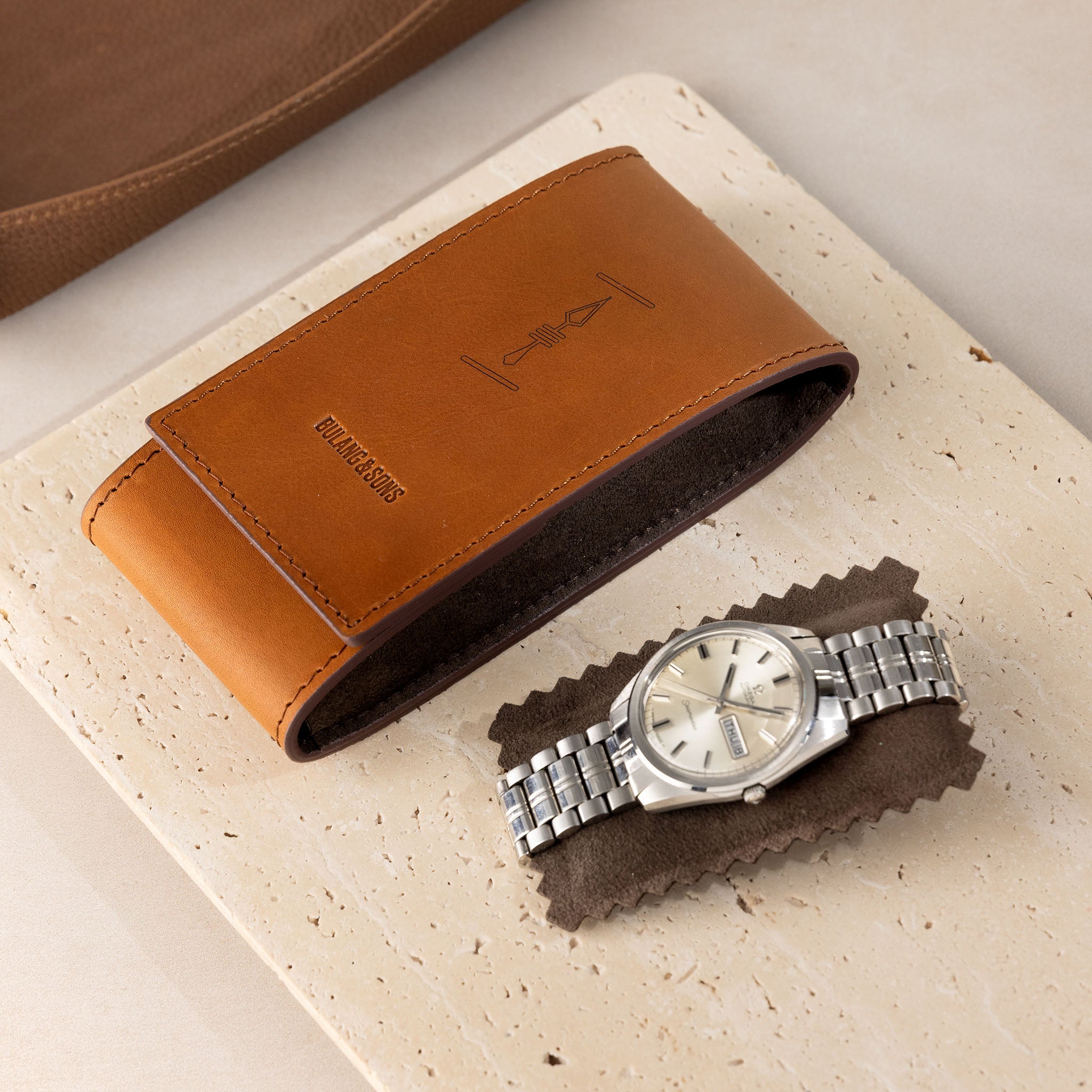 Arrow - Chevalin Cognac Brown Leather Watch Pouch