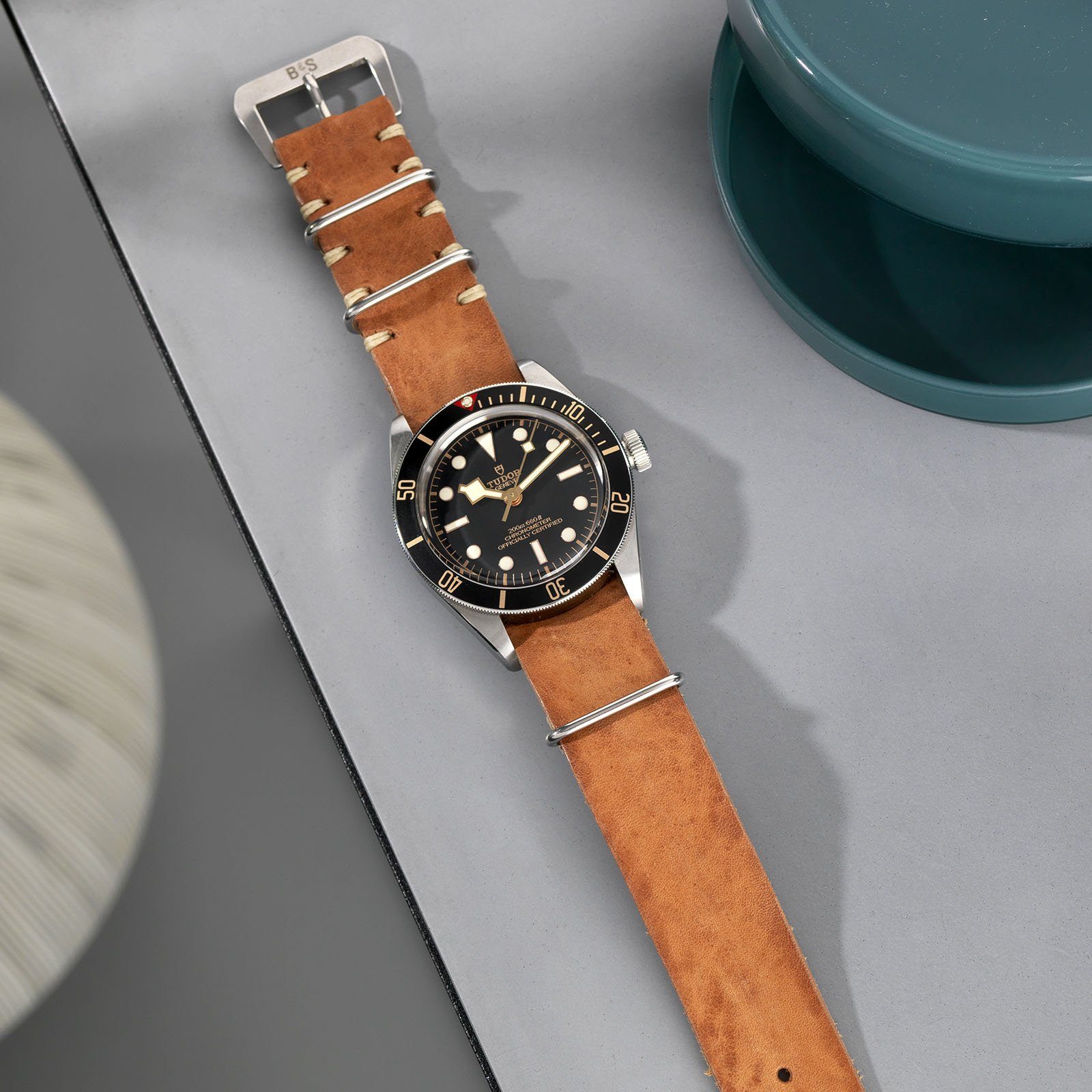 Rolex Caramel Brown Single Pass Leather Watch Strap