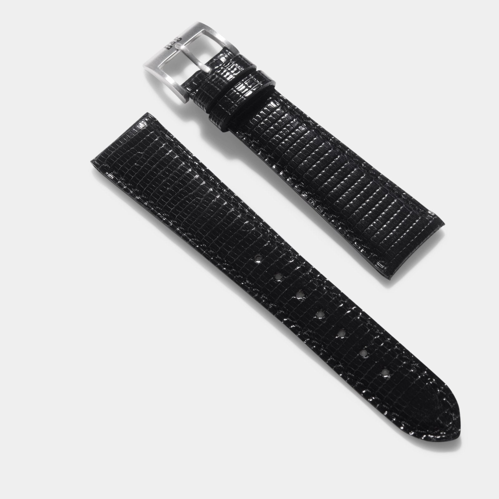 Strap for Rolex Submariner 5513 & 1680 - Brilliant Black Lizard Leather