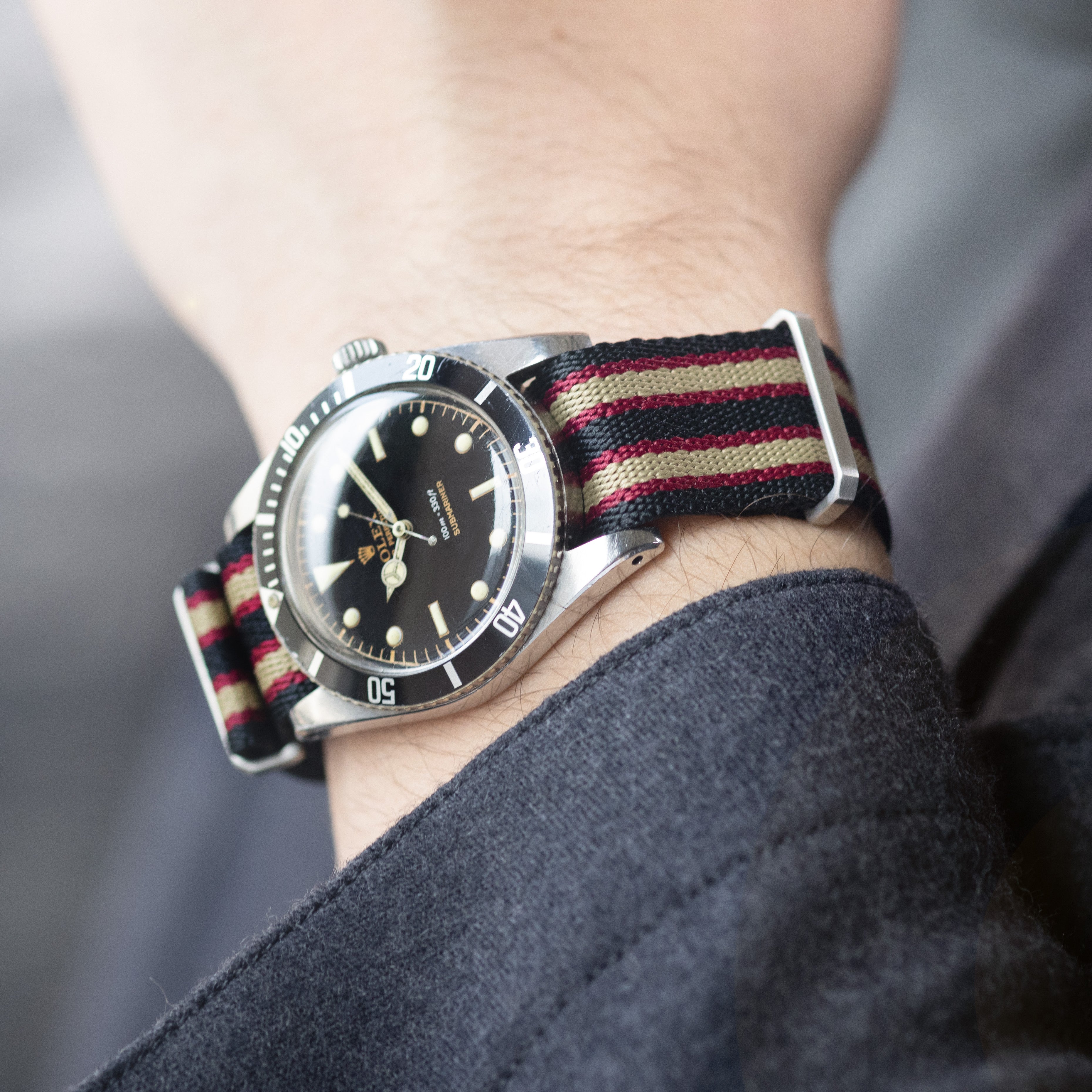 Strap for Rolex Submariner 5513 & 1680 - Single Pass 007 Vintage Edition