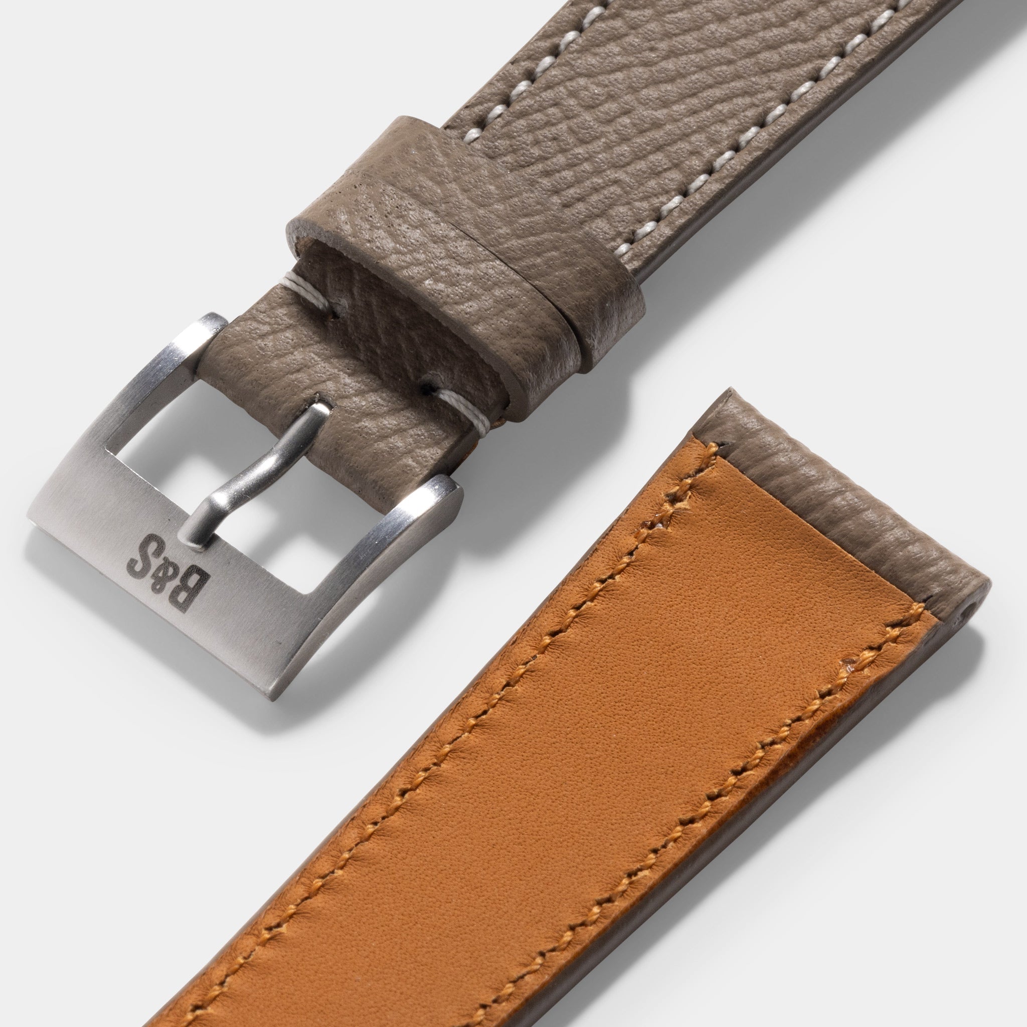 Marston Calf Taupe Grey Leather Watch Strap