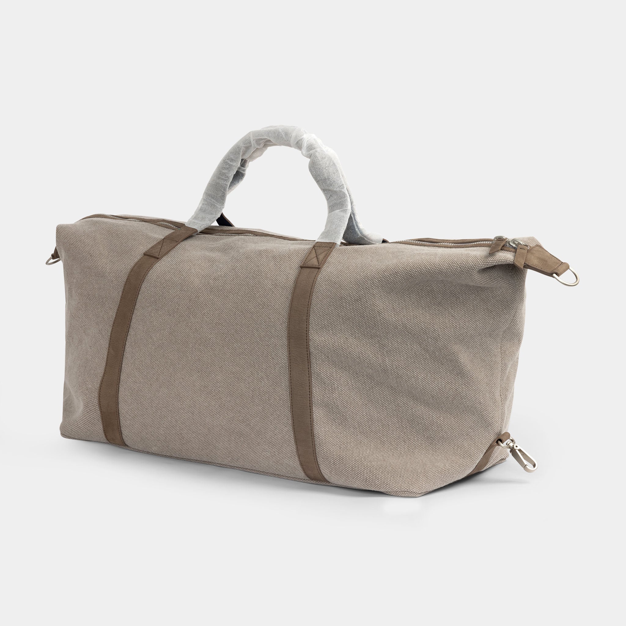 Rolex taupe grain canvas/ suede travel  Bag