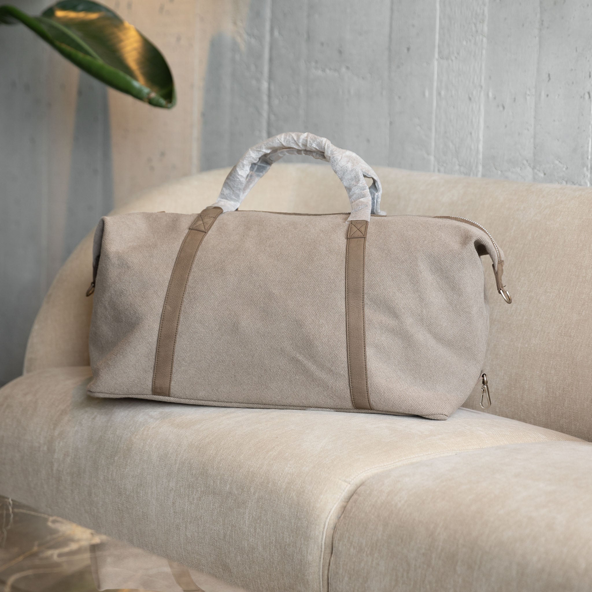 Rolex taupe grain canvas/ suede travel  Bag