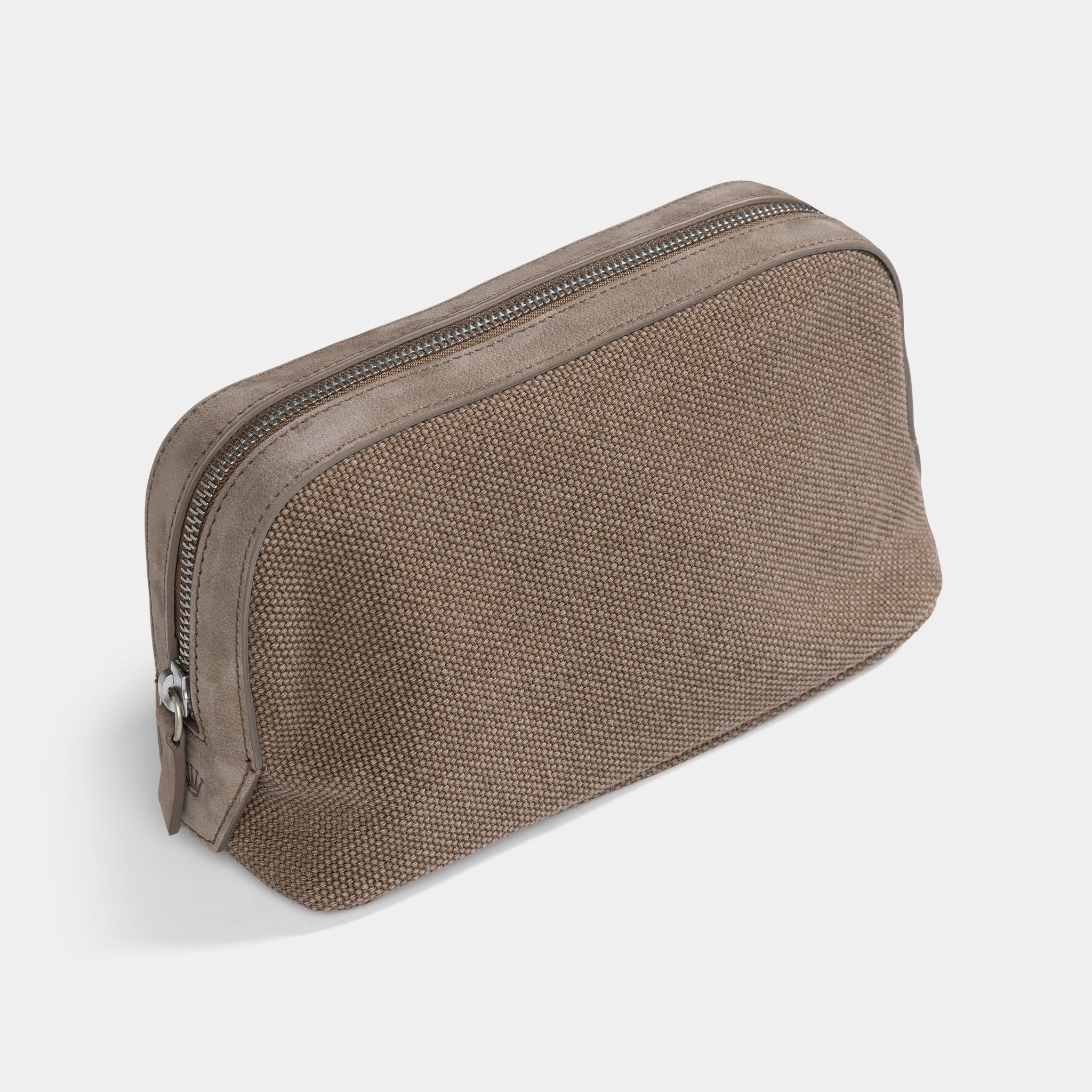 Rolex Toiletry Bag  in Taupe Colour Canvas and Suede
