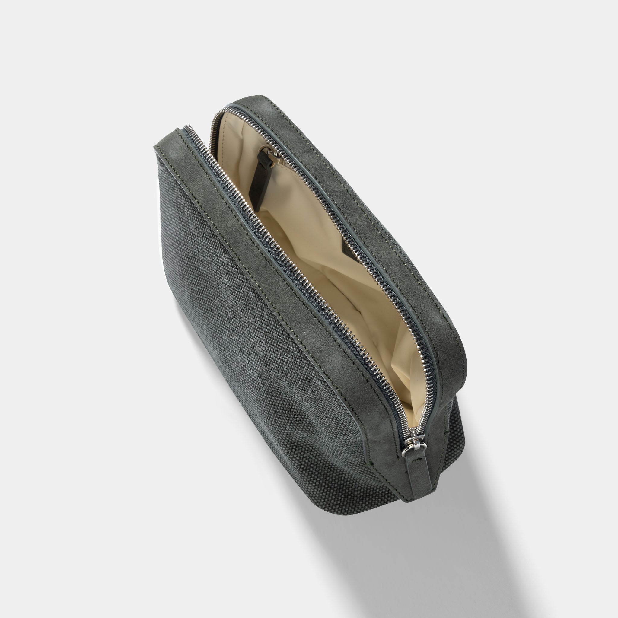 Rolex Toiletry Bag in Green Colour Canvas and Suede