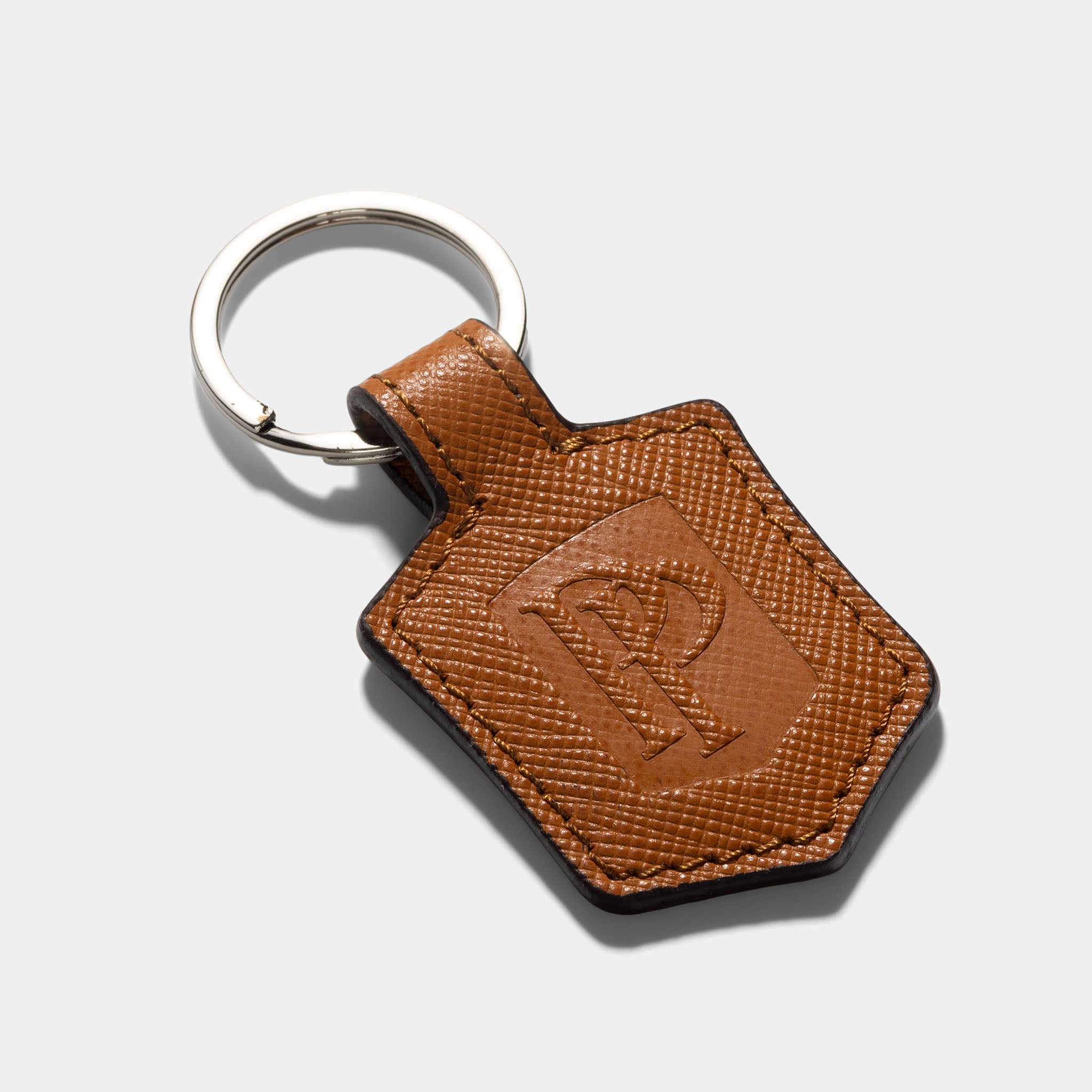 Patek Philippe Tan brown  Saffiano Leather key ring