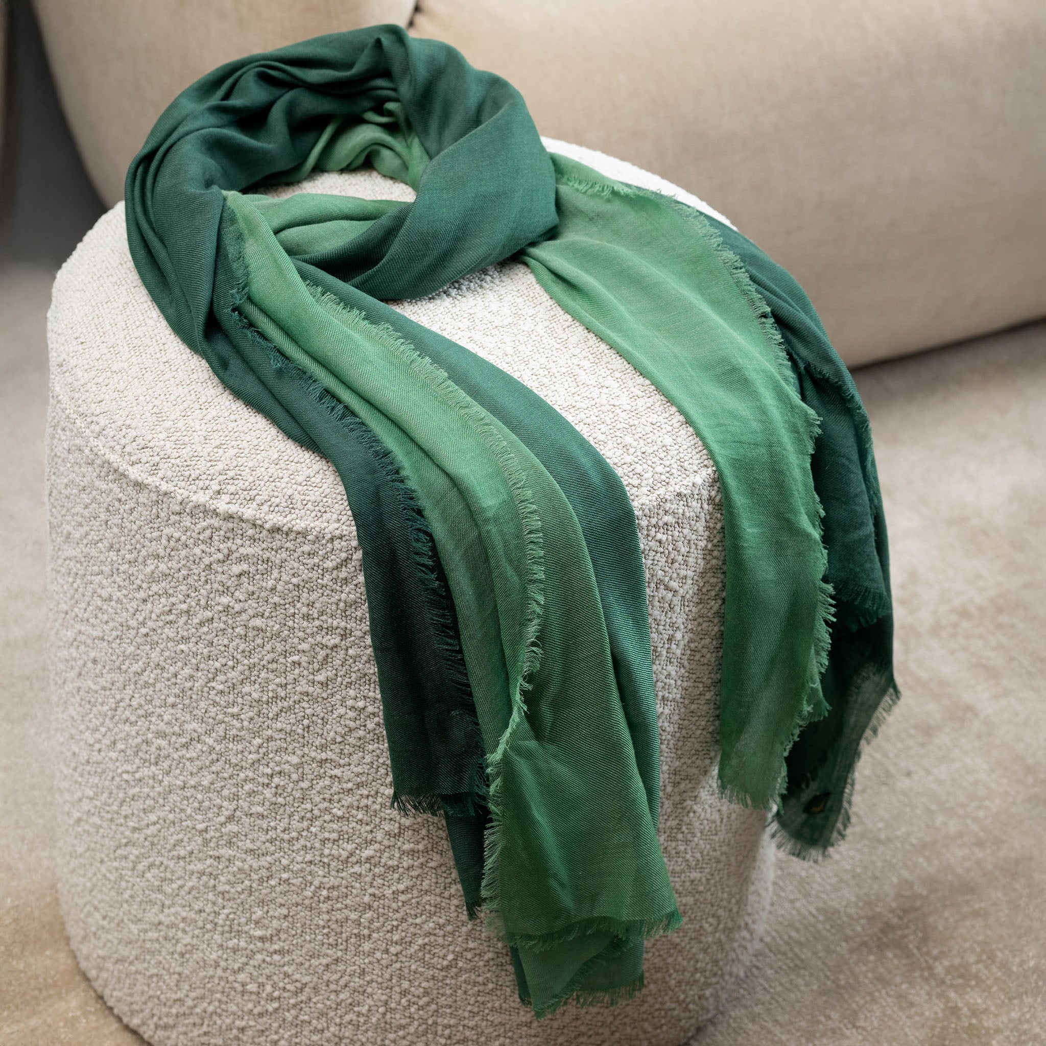 Rolex Gradient  Oversized Green Scarf