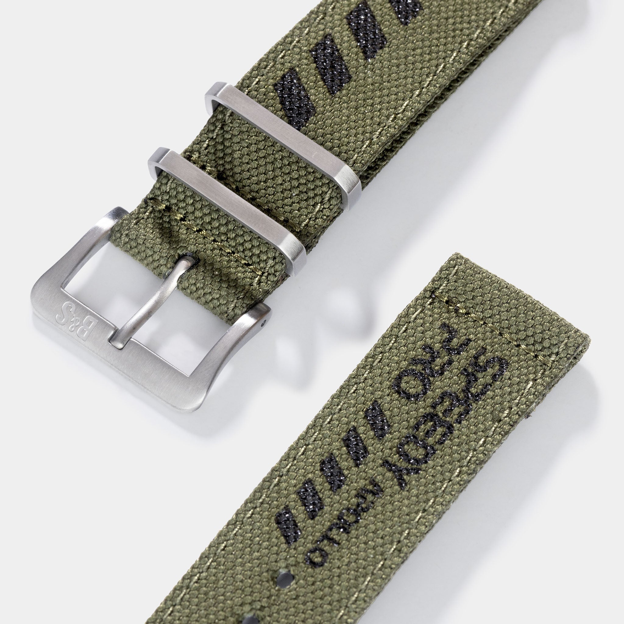 Strap for Omega Speedmaster Professional - Canvas Speedy Print in Olive Taupe or Grey