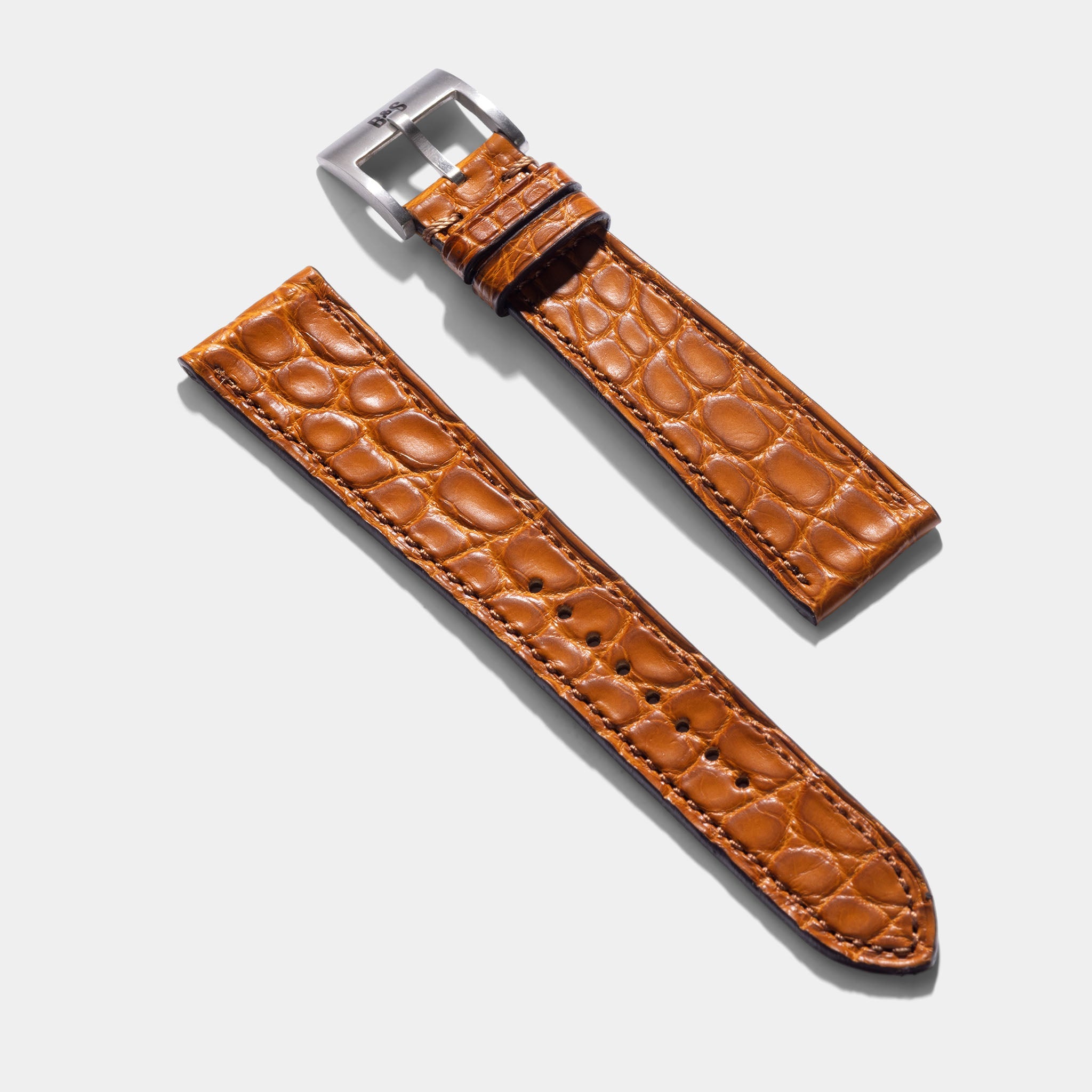 Strap for Patek Philippe 3940 Perpetual - Cognac Brown Flank Alligator Watch Strap