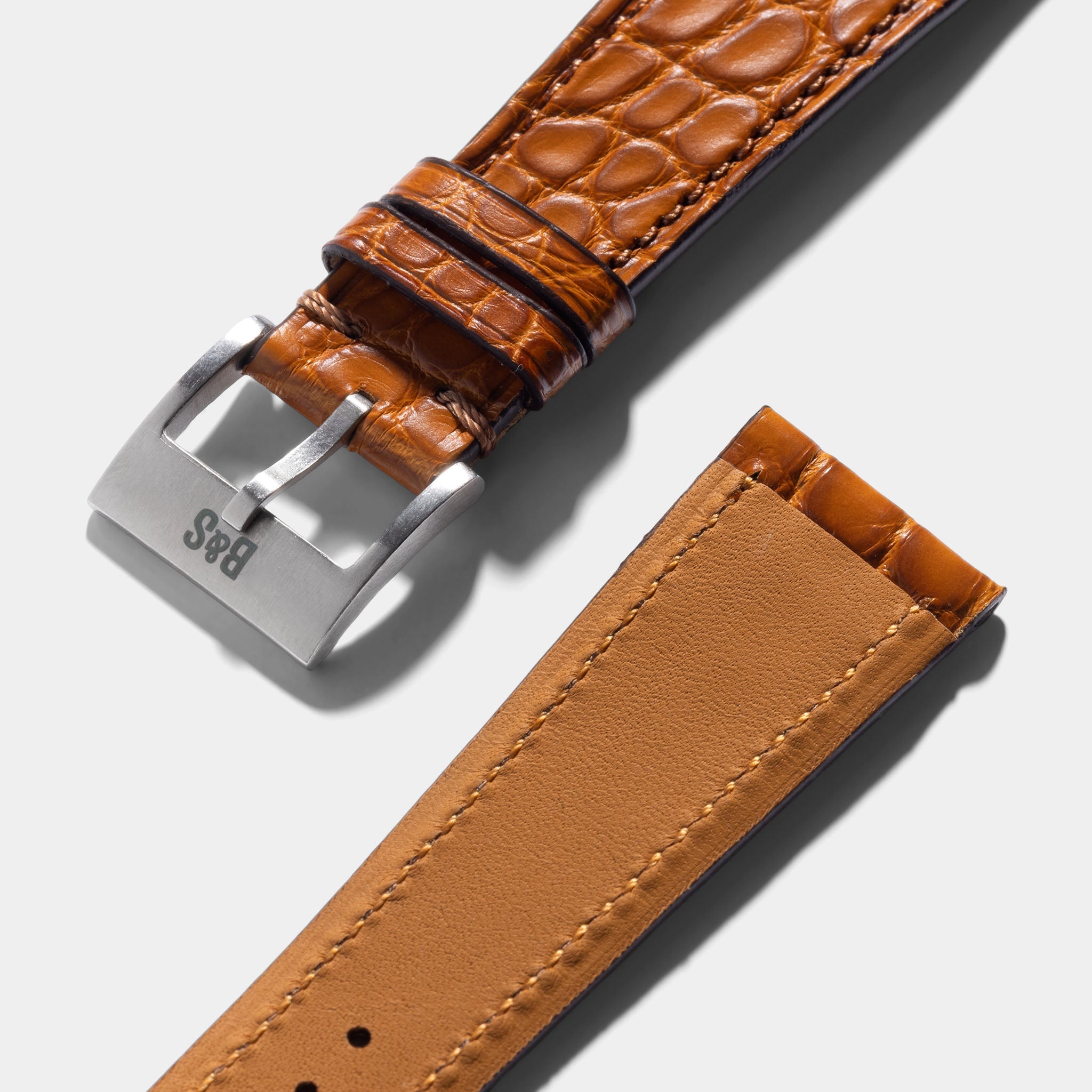 Strap for Patek Philippe 3940 Perpetual - Cognac Brown Flank Alligator Watch Strap