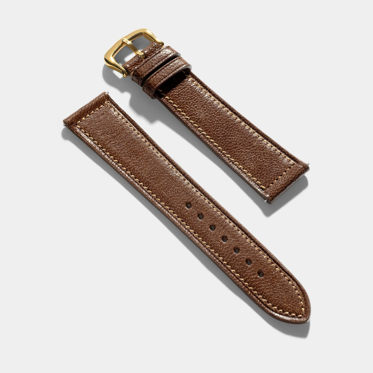 Strap for Cartier Tank Louis (2021 - Today) - Burnished Tobacco Brown Calfskin