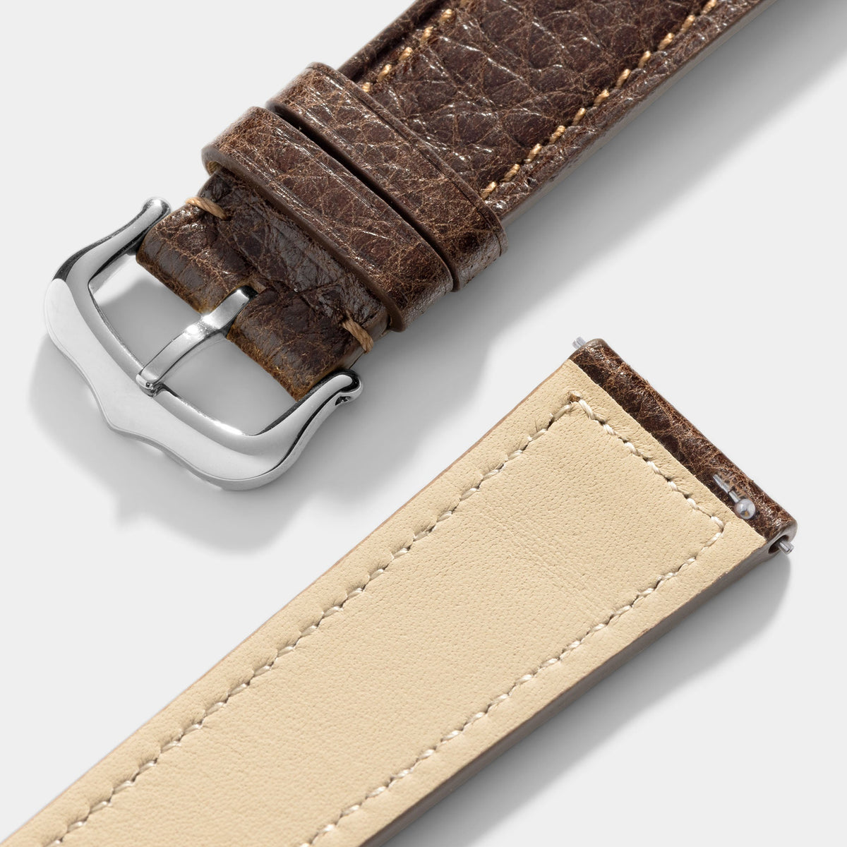 Strap for Cartier Tank Must (2021 - Today) - Soft Walnut Boxed Calfskin