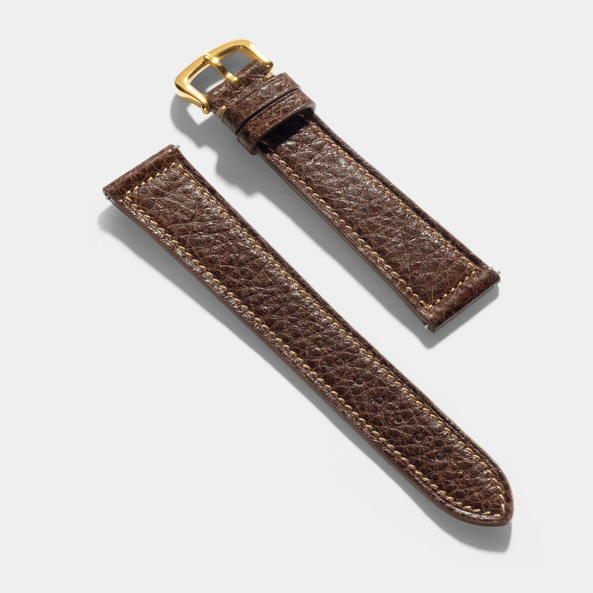 Strap for Cartier Tank Louis (2021 - Today) - Soft Walnut Boxed Calfskin
