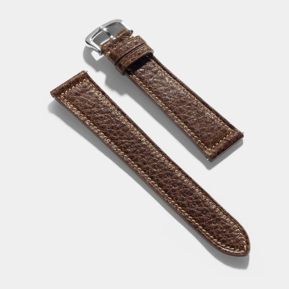 Strap for Cartier Tank Must (2021 - Today) - Soft Walnut Boxed Calfskin