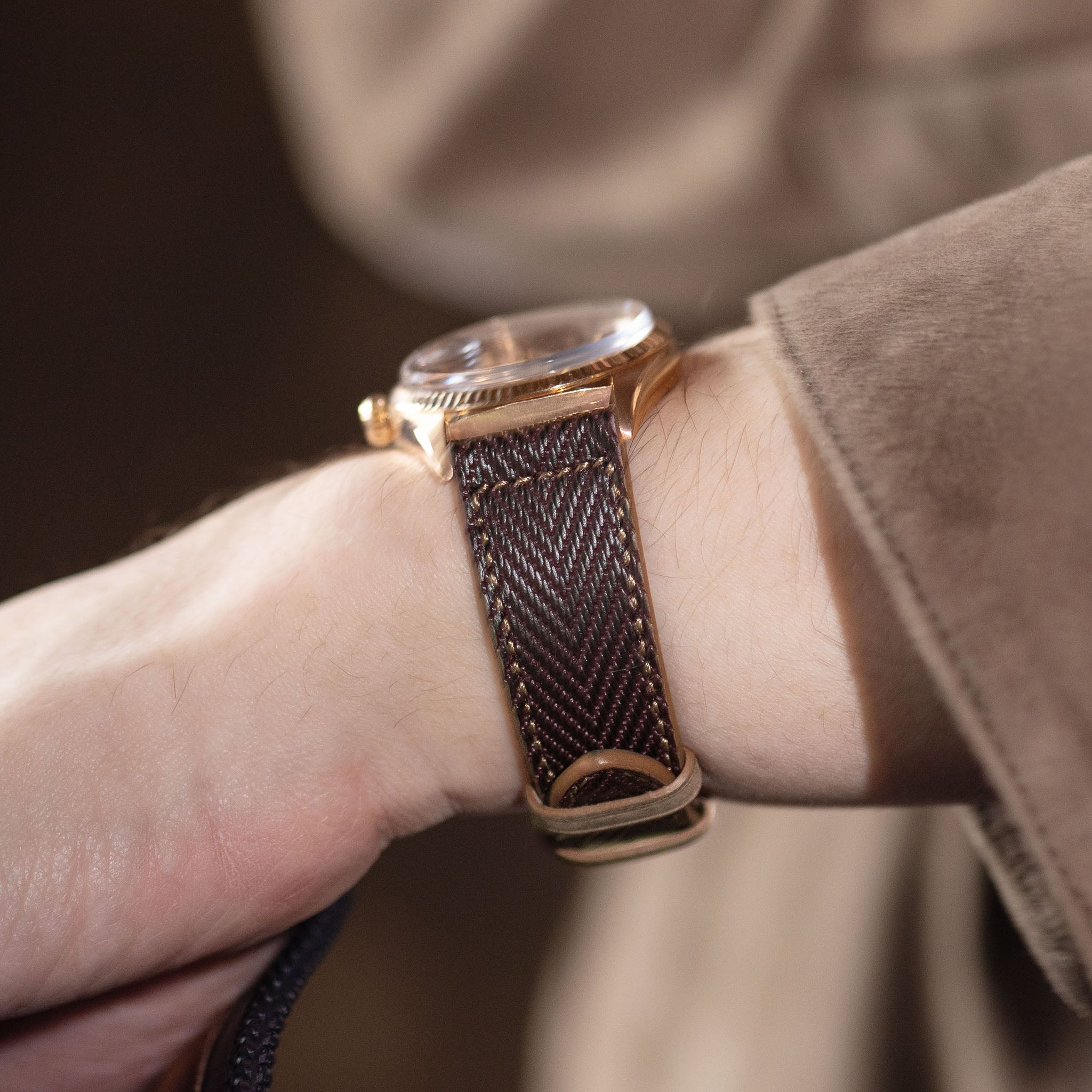 The Limited Edition ManhattanRollie Leather Watch Strap – Charity Edition Rolex 1803 Rose Gold