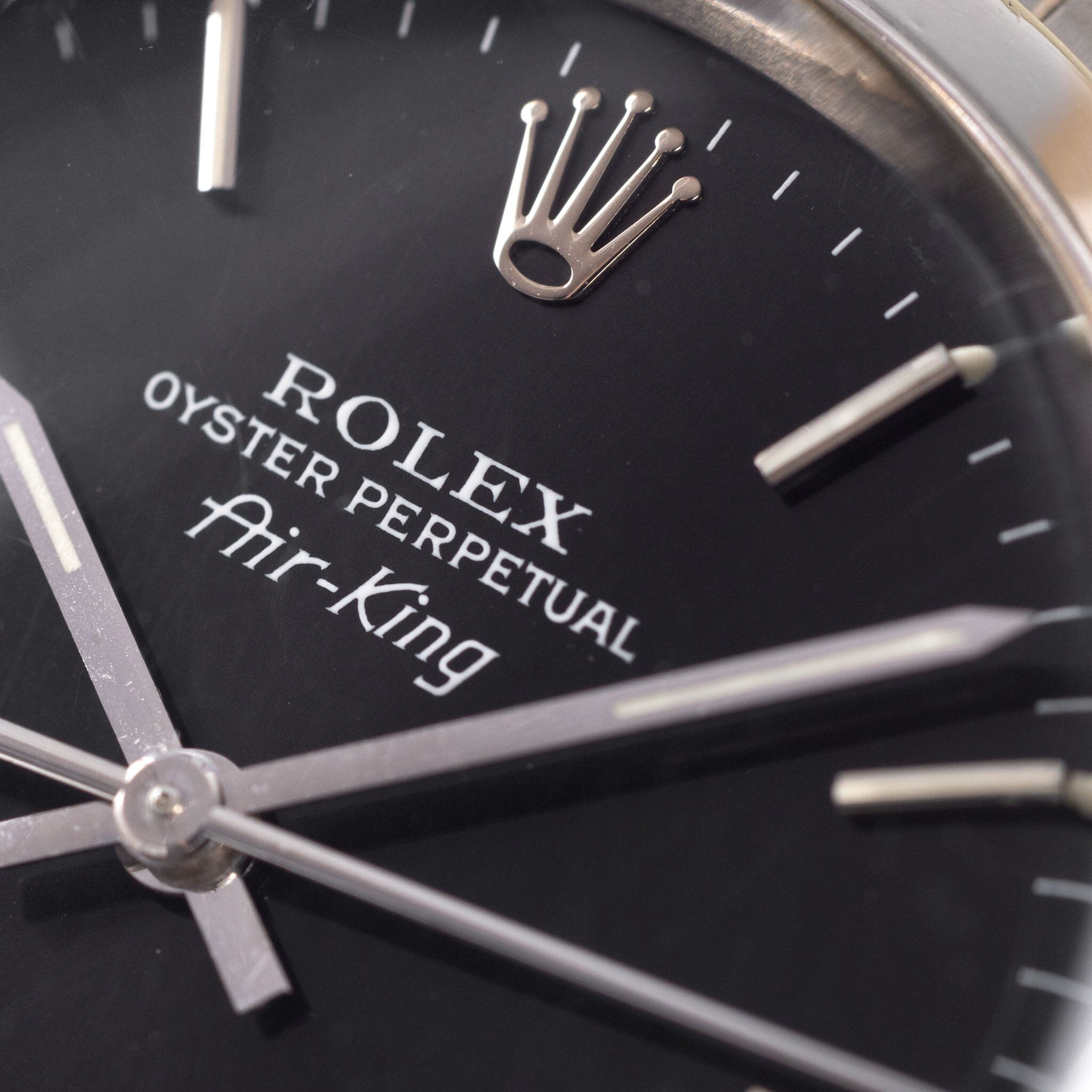 Rolex Air King Black Glossy Dial Ref 5500