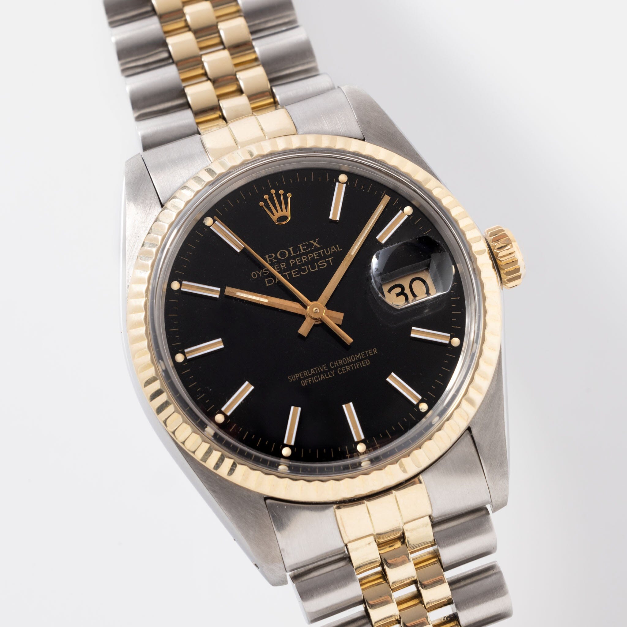 Rolex Datejust Black Dial Ref 16013 