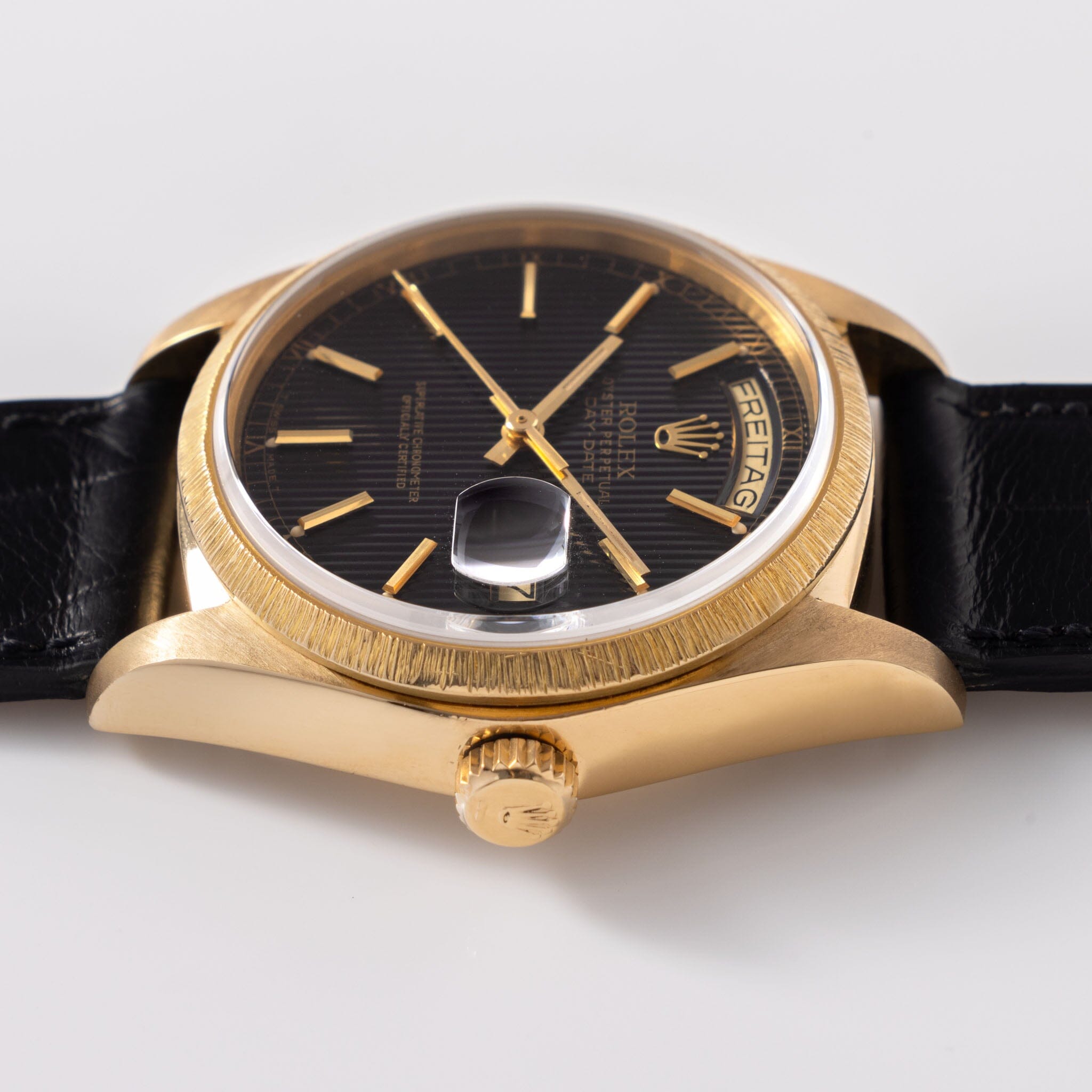 Rolex Day-Date Black Tapestry Dial Ref 18078