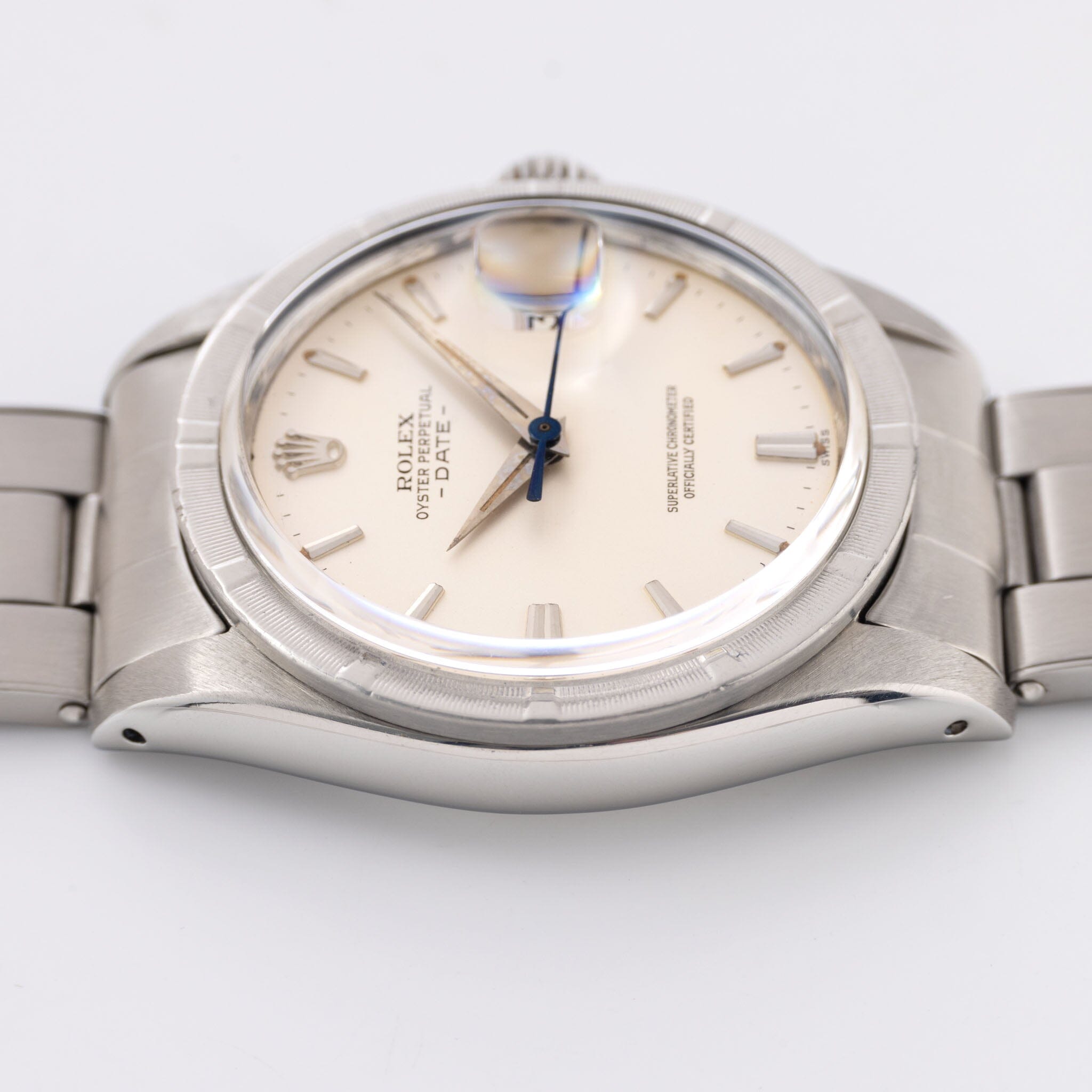 Rolex Date Matte Silver Dial Dauphine Hands ref 1501