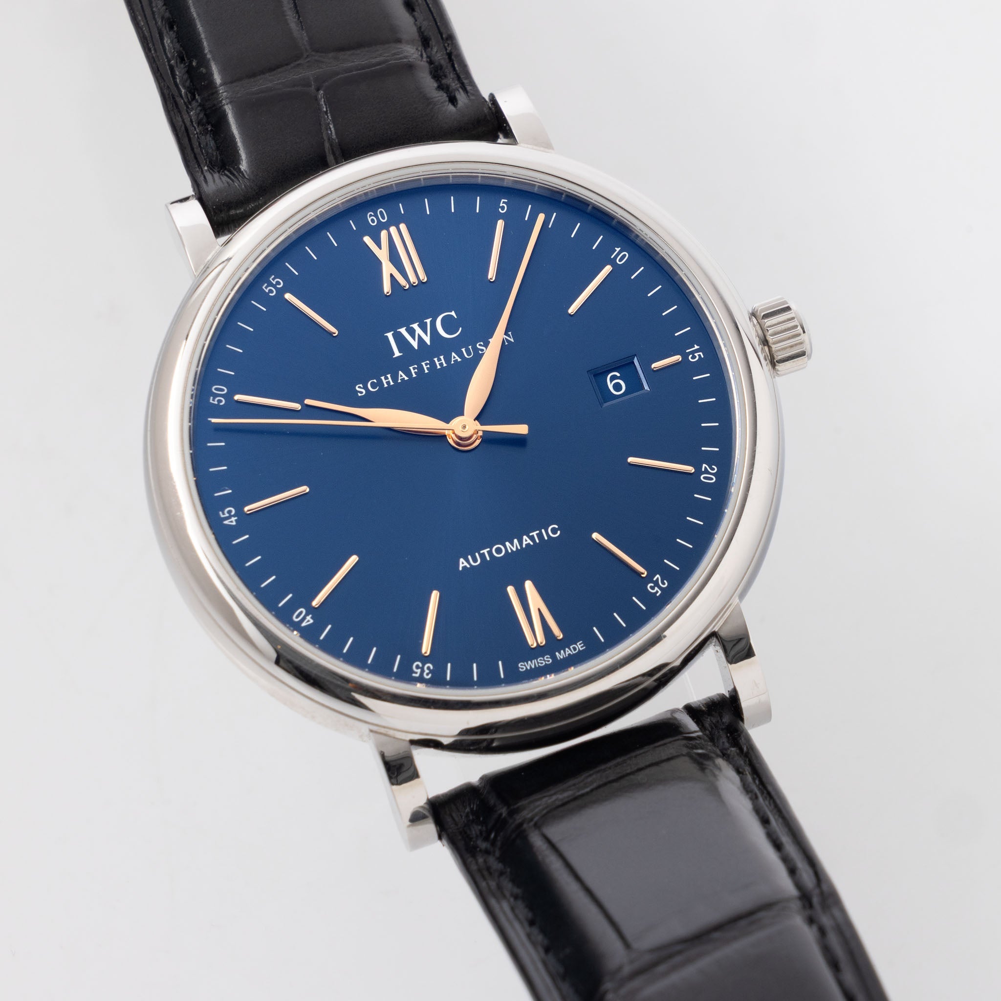 IWC Portofino Blue soleil dial box and paper set" Khanjar "ref IW356523