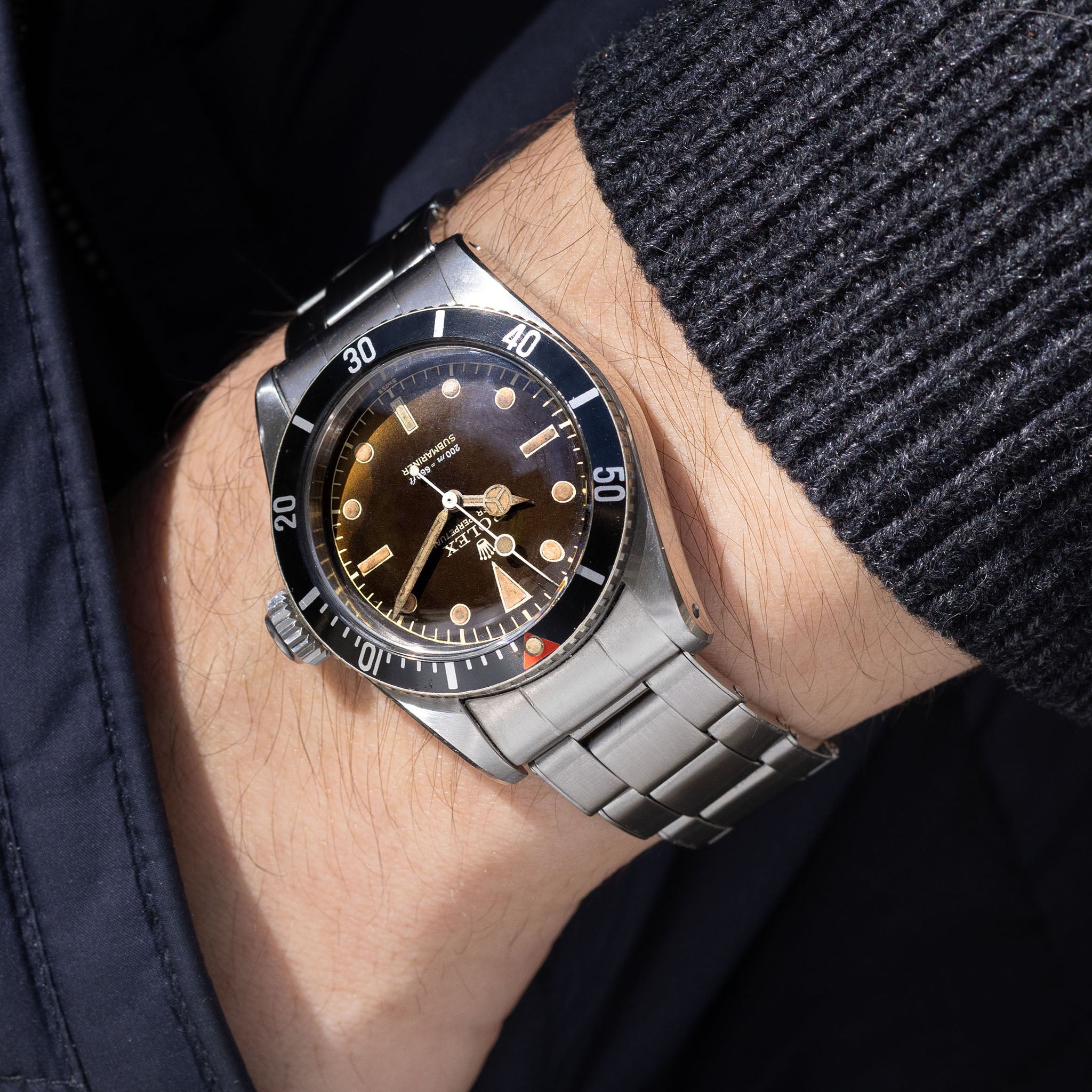 Rolex Submariner 6538 “Big crown” Tropical 2 liner dial James Bond