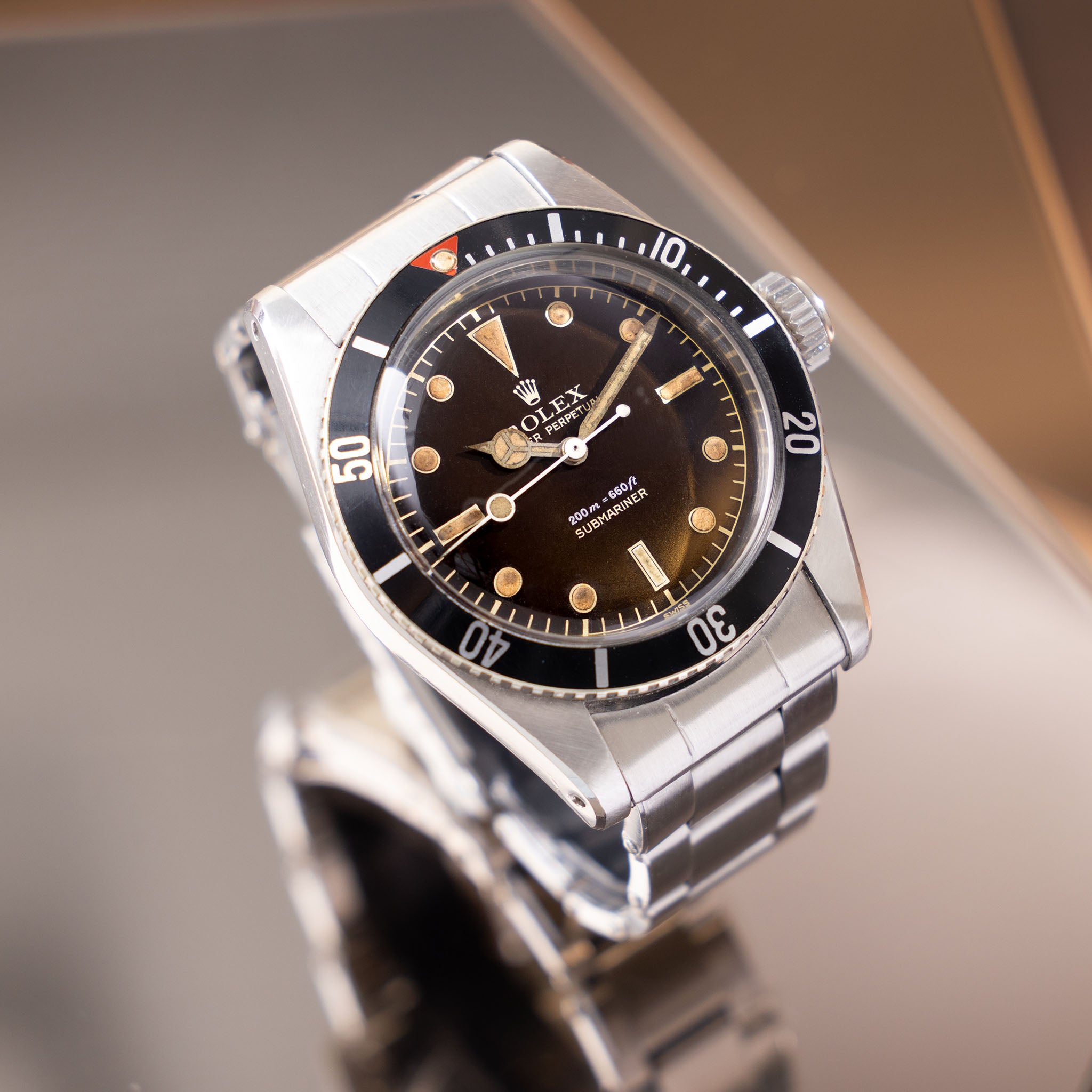 Rolex Submariner 6538 “Big crown” Tropical 2 liner dial