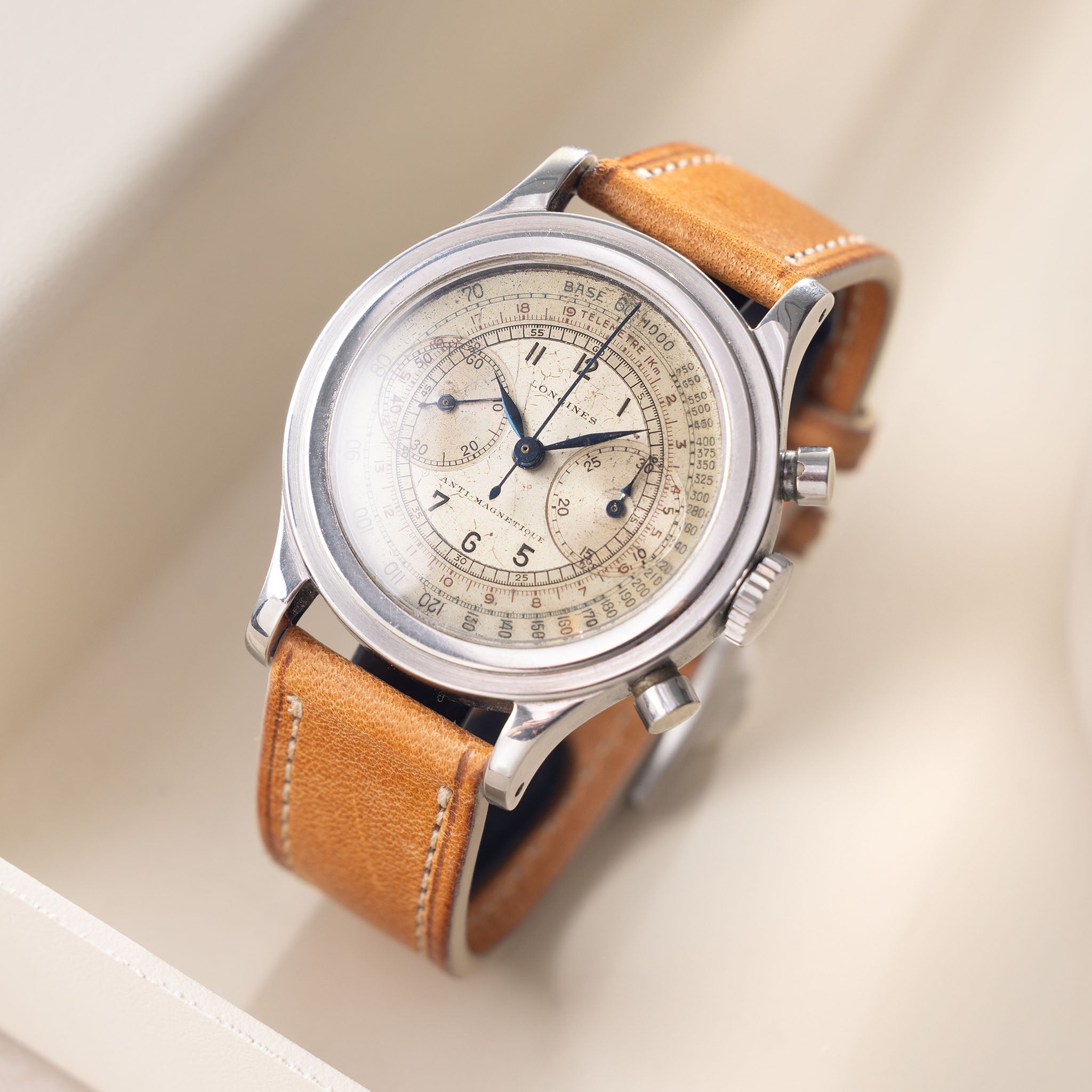 Longines "Tre Tacche" 13 ZN Stepcase Chronograph ref 4974
