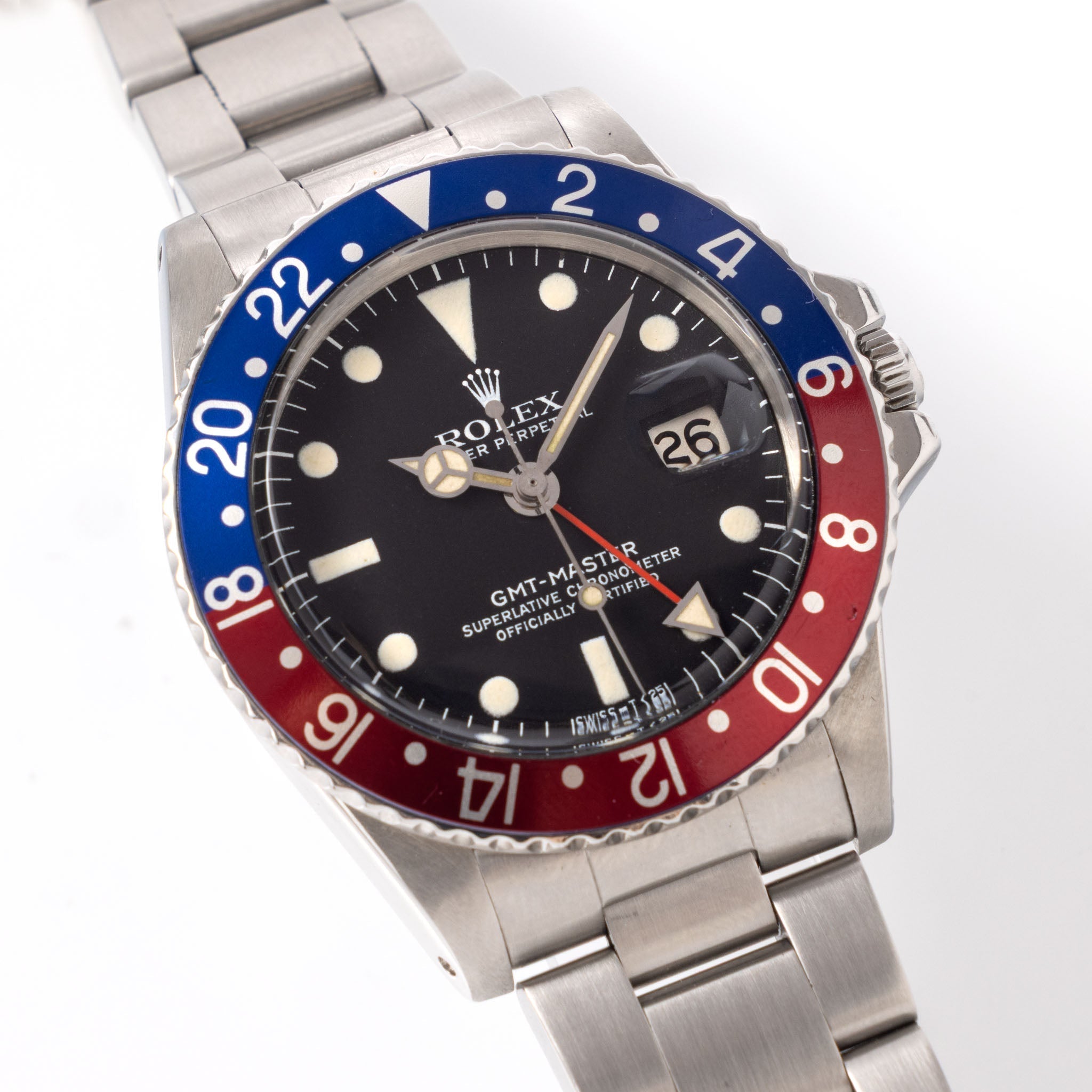 Rolex GMT-Master 1675 Mk4 Dial “Vanilla Patina” with 2 Bezel Inserts