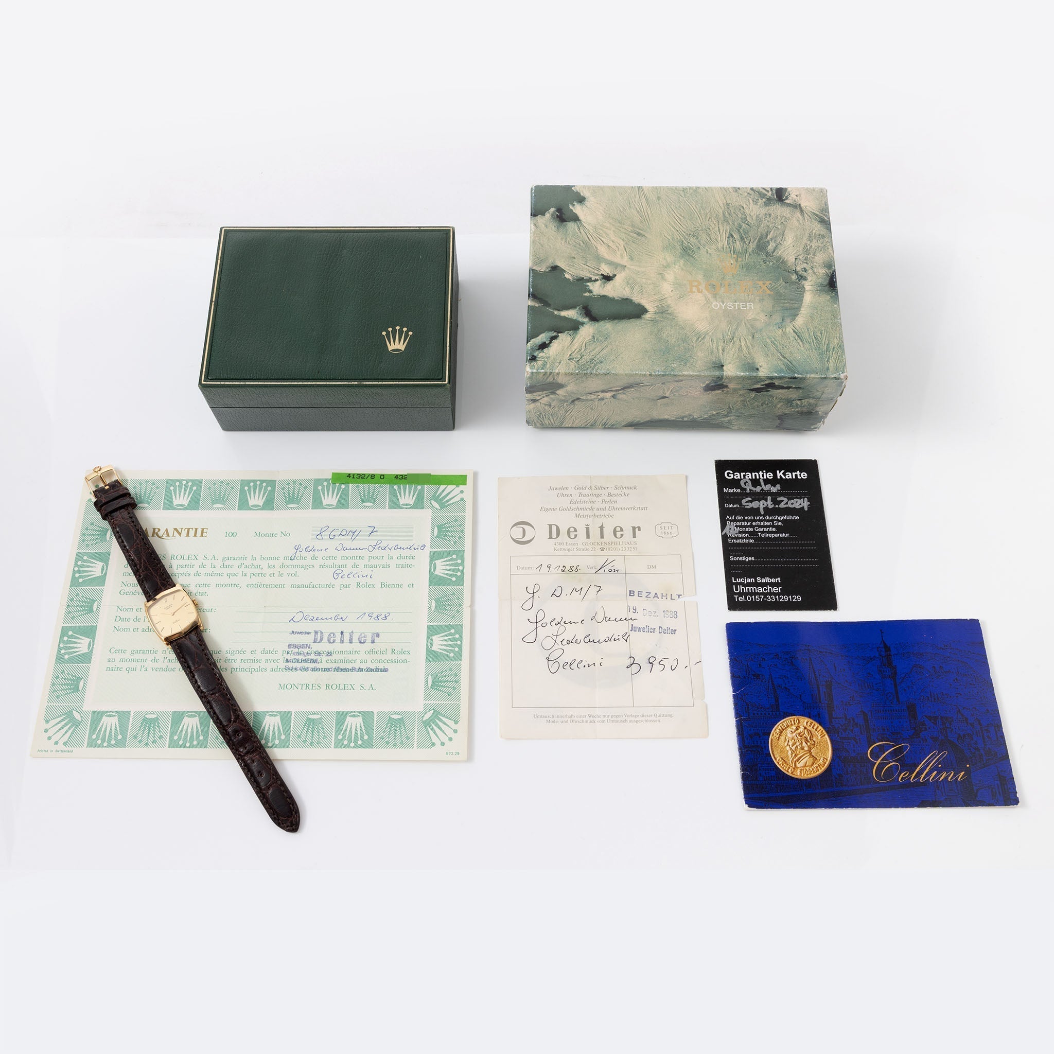 Rolex Cellini Champagne dial ref. 4132 /8 Box and Paper set